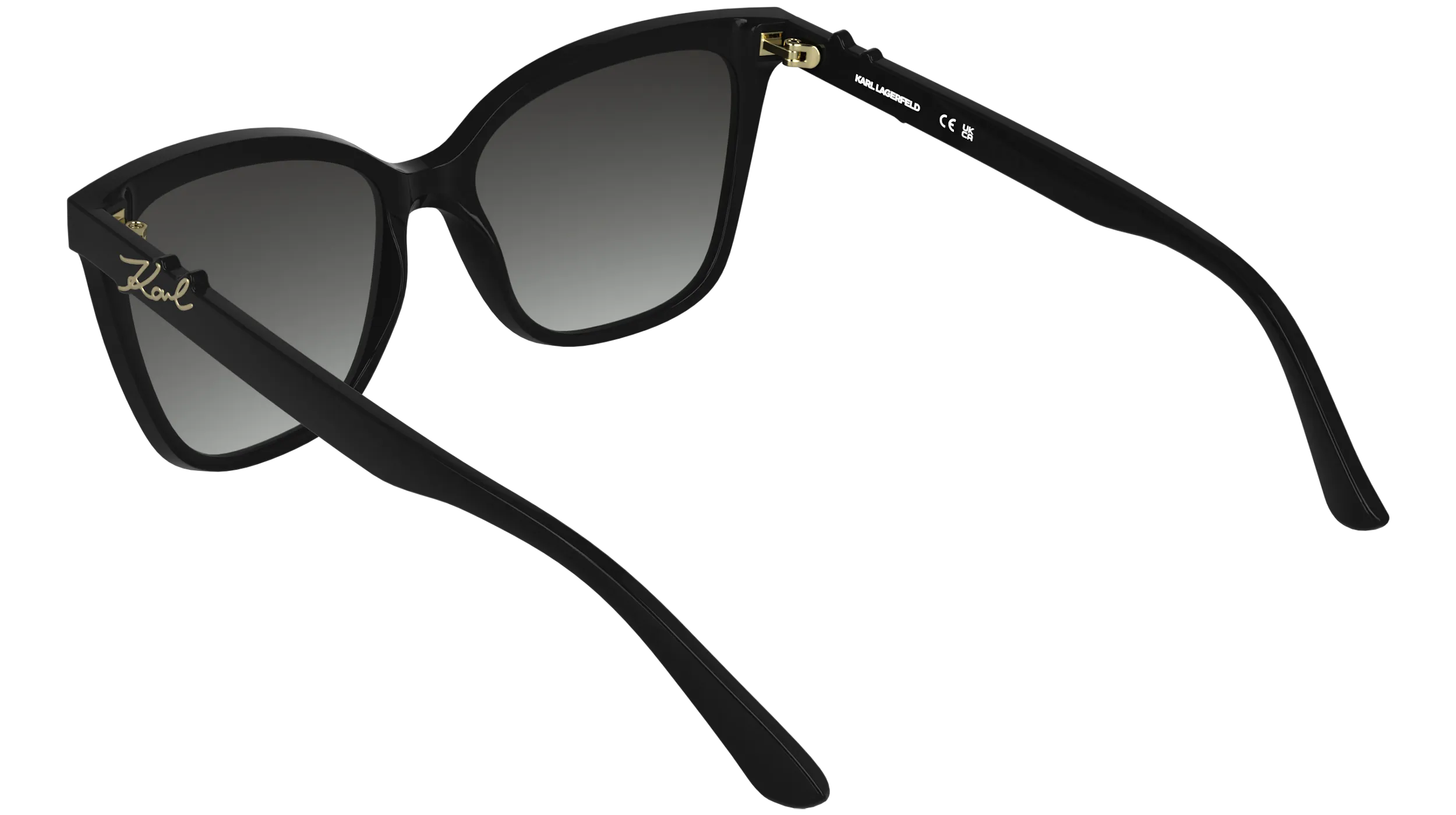 Karl Lagerfeld KL6223S 001 Occhiali da sole Bio-iniettato Nero Fumo Squadrata Normale - immagine 4