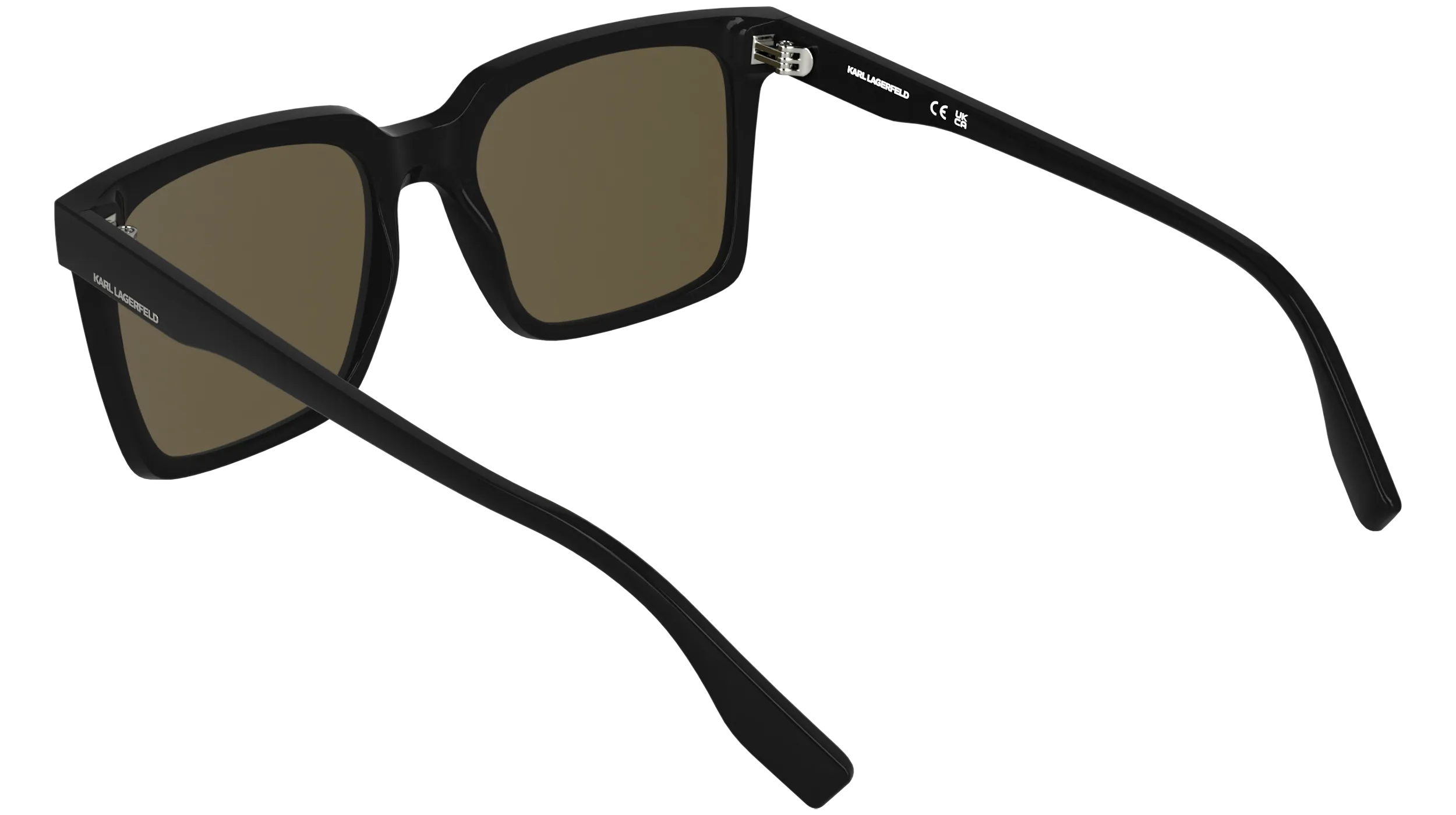 Karl Lagerfeld KL6224S 001 Occhiali da sole Bio-iniettato Nero Marrone Squadrata Normale - immagine 4