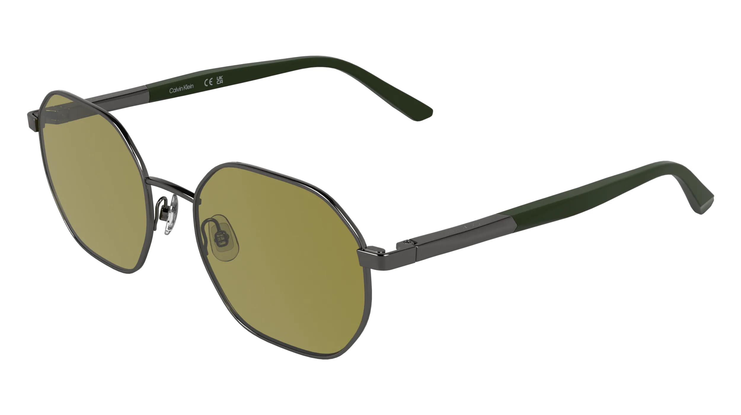 Calvin Klein CK25110S 070 Occhiali da sole Metallo Rutenio Marrone Squadrata Normale - immagine 1