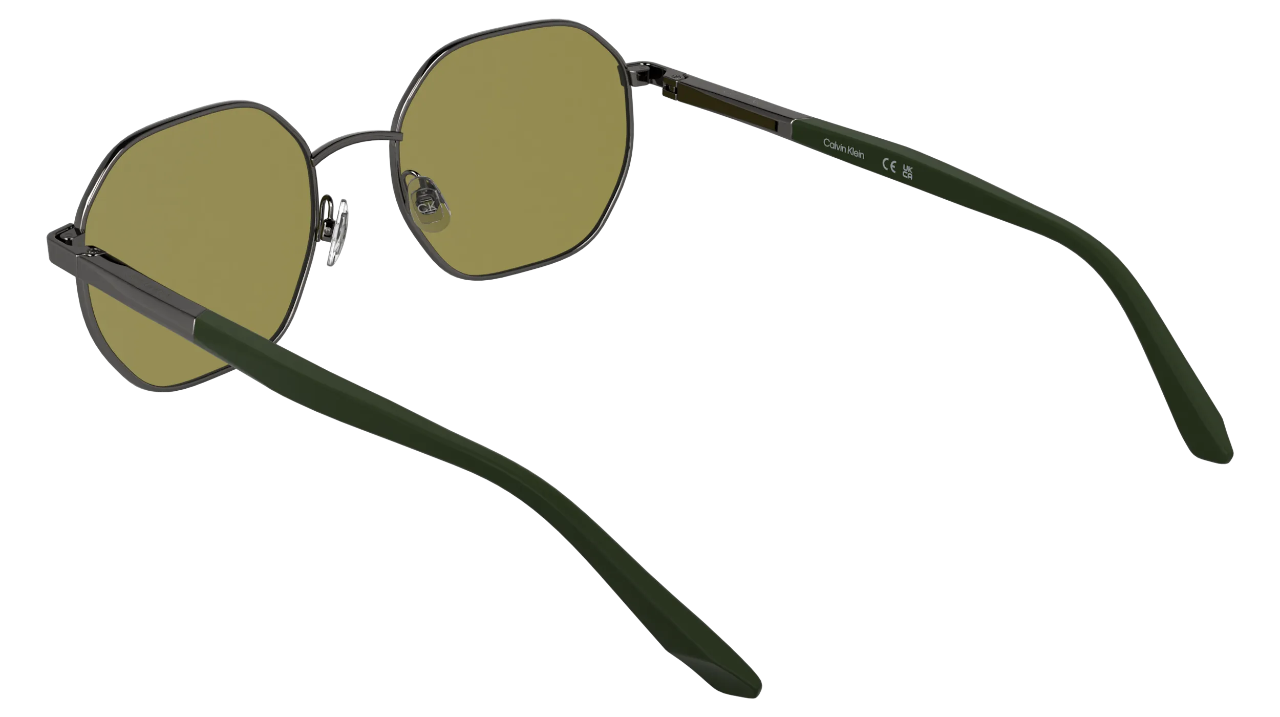 Calvin Klein CK25110S 070 Occhiali da sole Metallo Rutenio Marrone Squadrata Normale - immagine 4