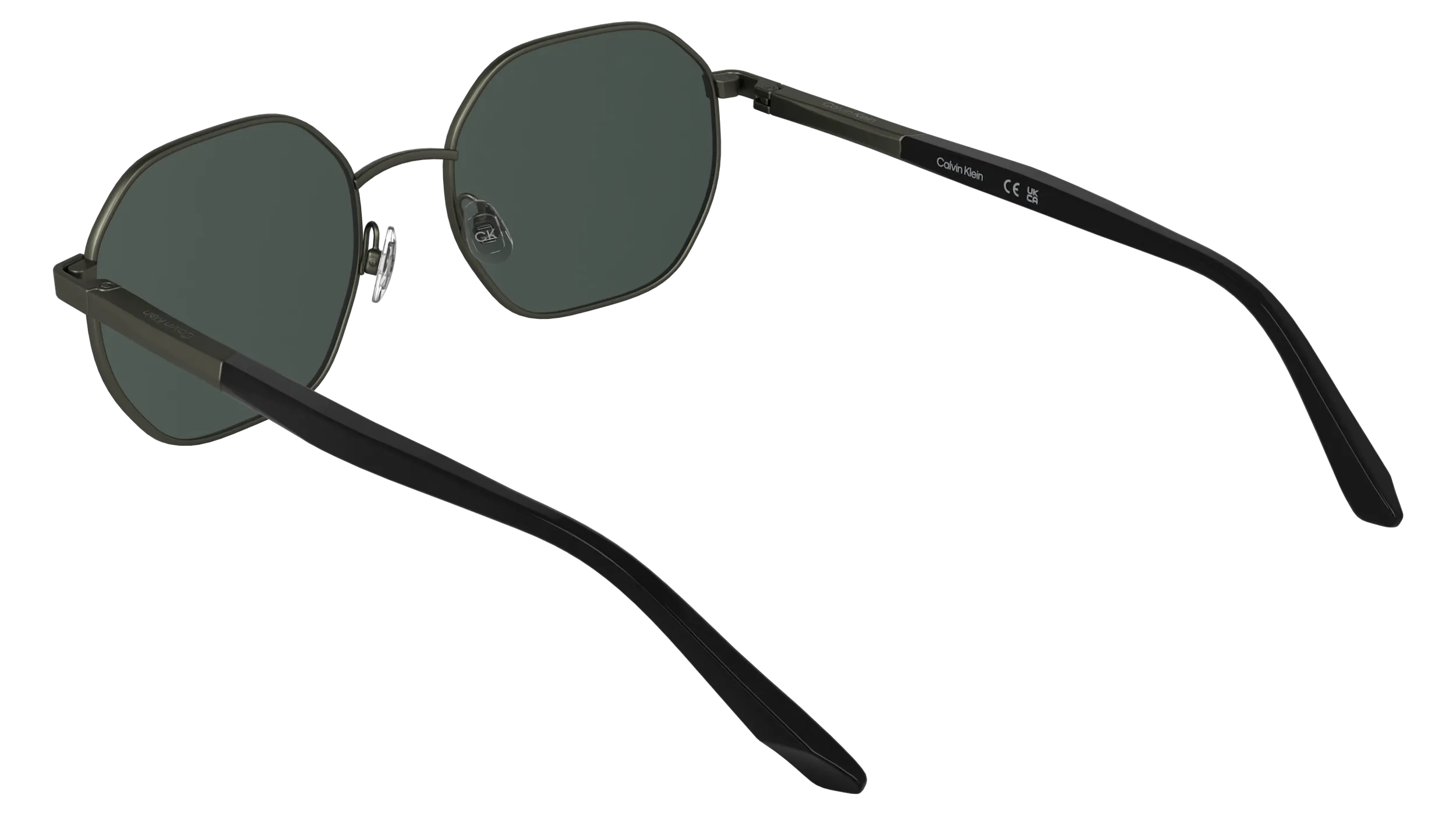 Calvin Klein CK25110S 072 Occhiali da sole Metallo Canna di fucile Grigio Squadrata Normale - immagine 4