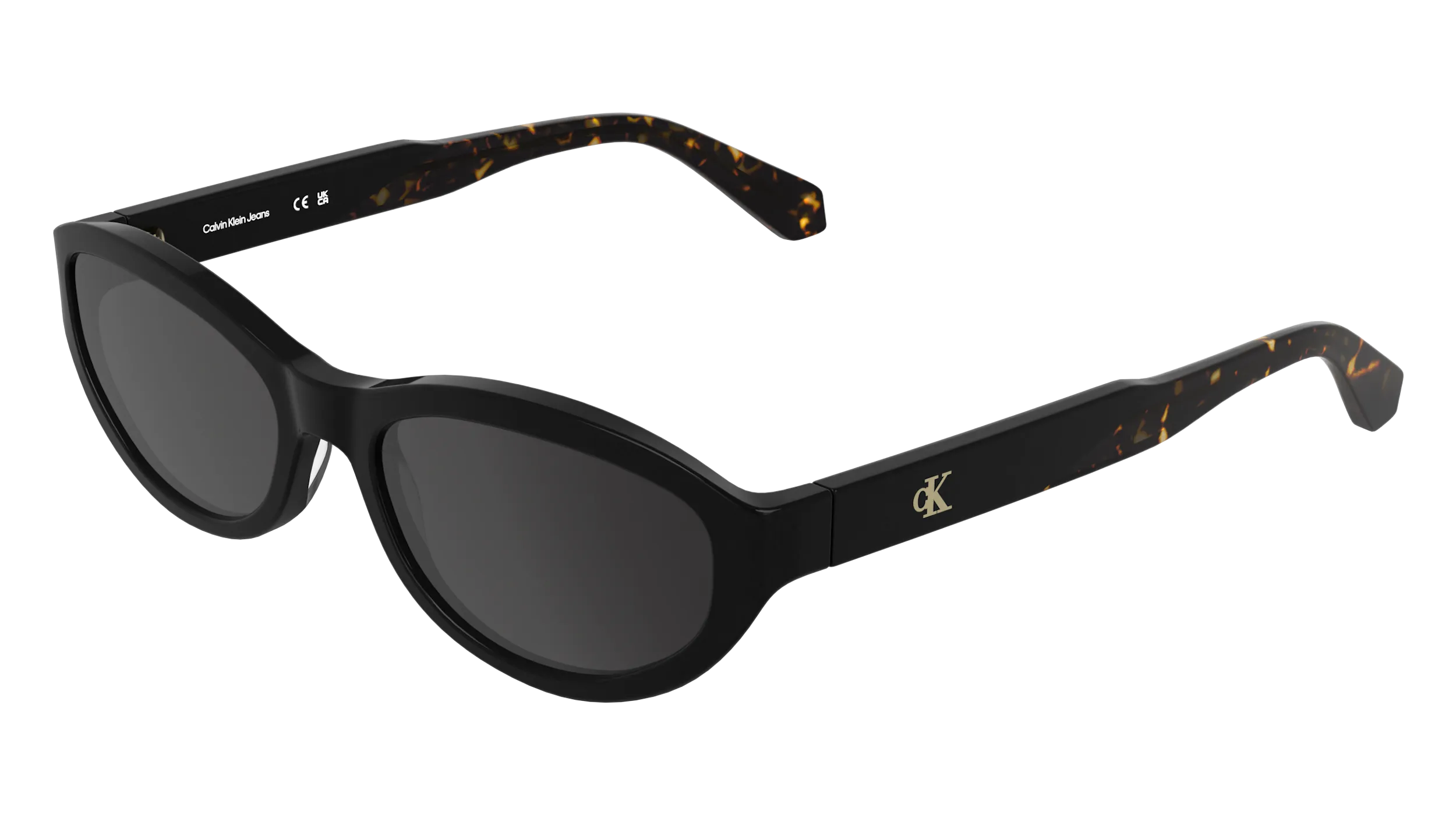 Calvin Klein CKJ25618S 001 Occhiali da sole Acetato Nero Grigio Cat Eye Normale - immagine 1