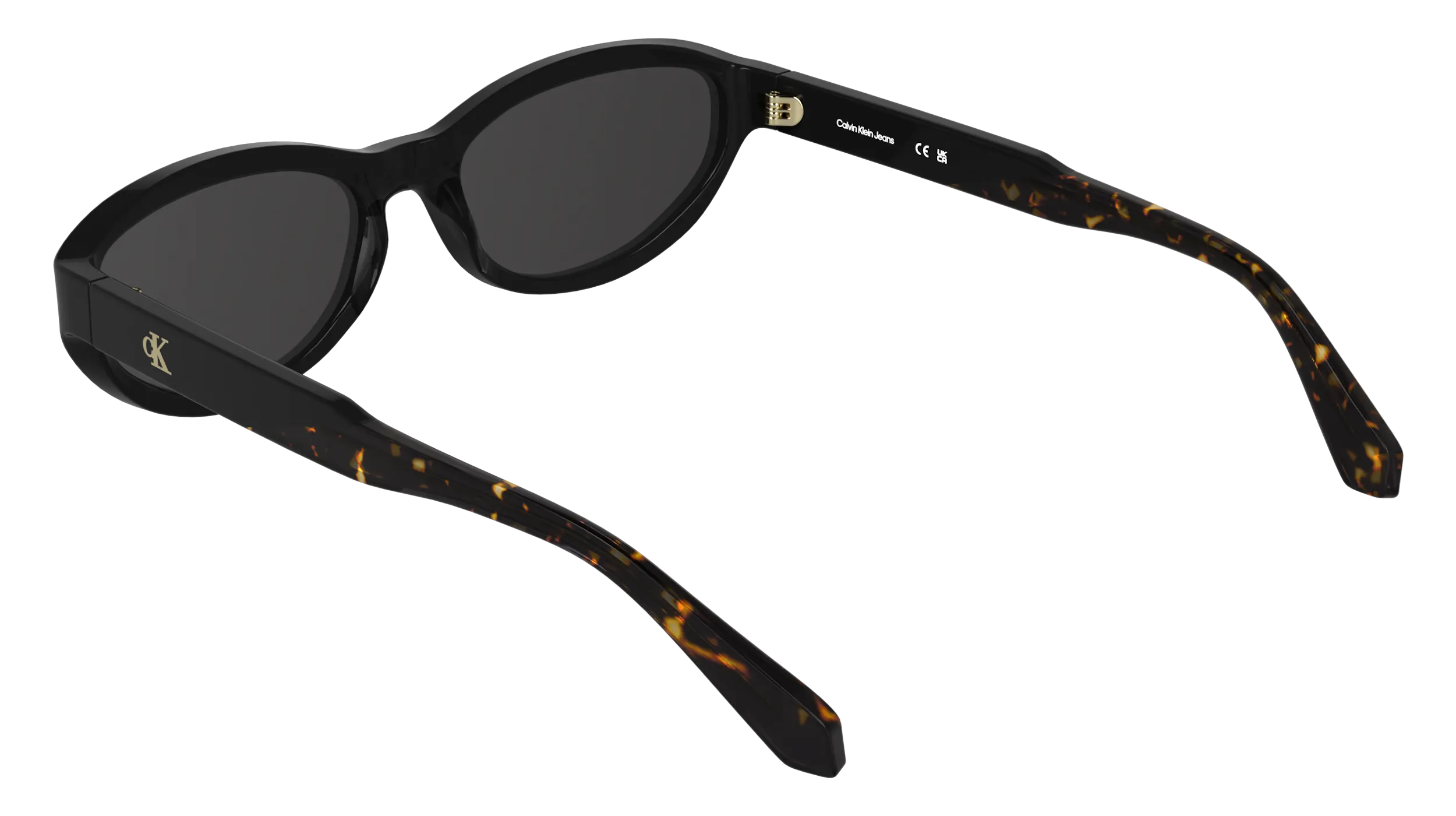 Calvin Klein CKJ25618S 001 Occhiali da sole Acetato Nero Grigio Cat Eye Normale - immagine 4
