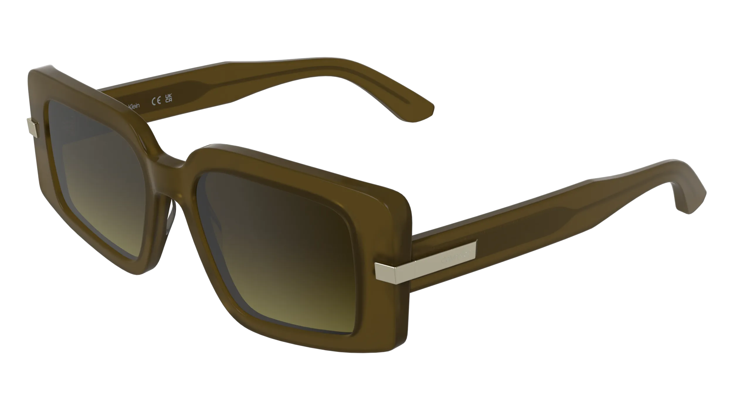 Calvin Klein CK25533S 201 Occhiali da sole Acetato Marrone Squadrata Normale - immagine 1