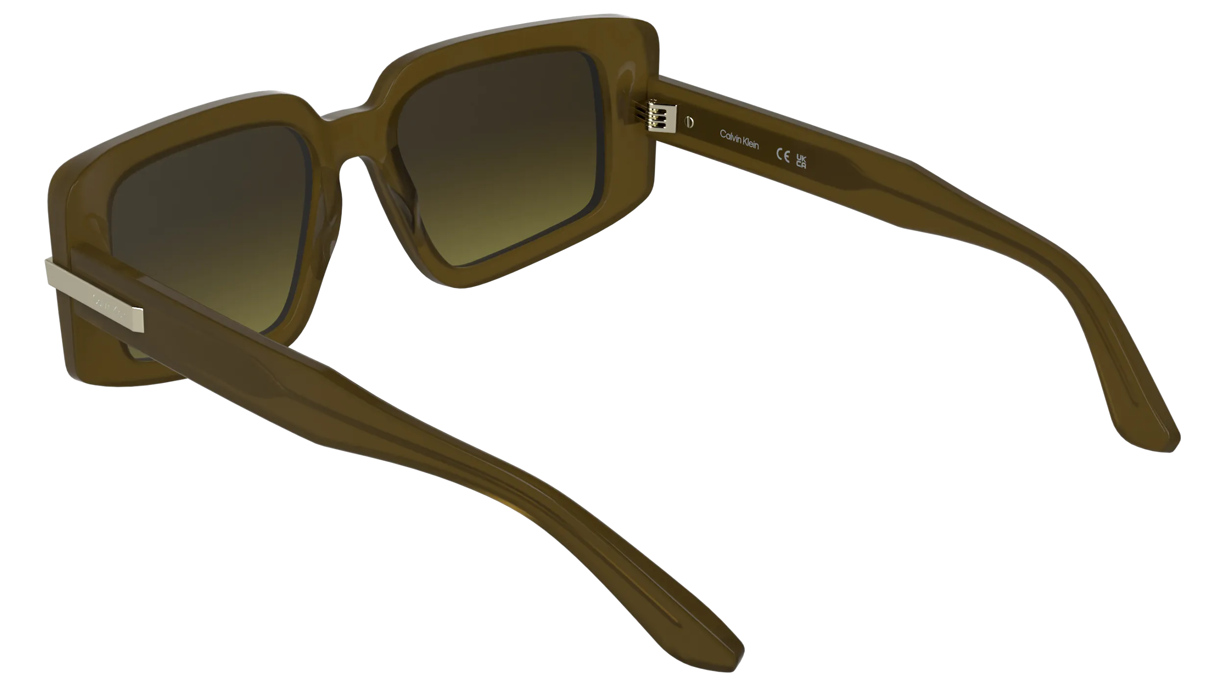 Calvin Klein CK25533S 201 Occhiali da sole Acetato Marrone Squadrata Normale - immagine 4