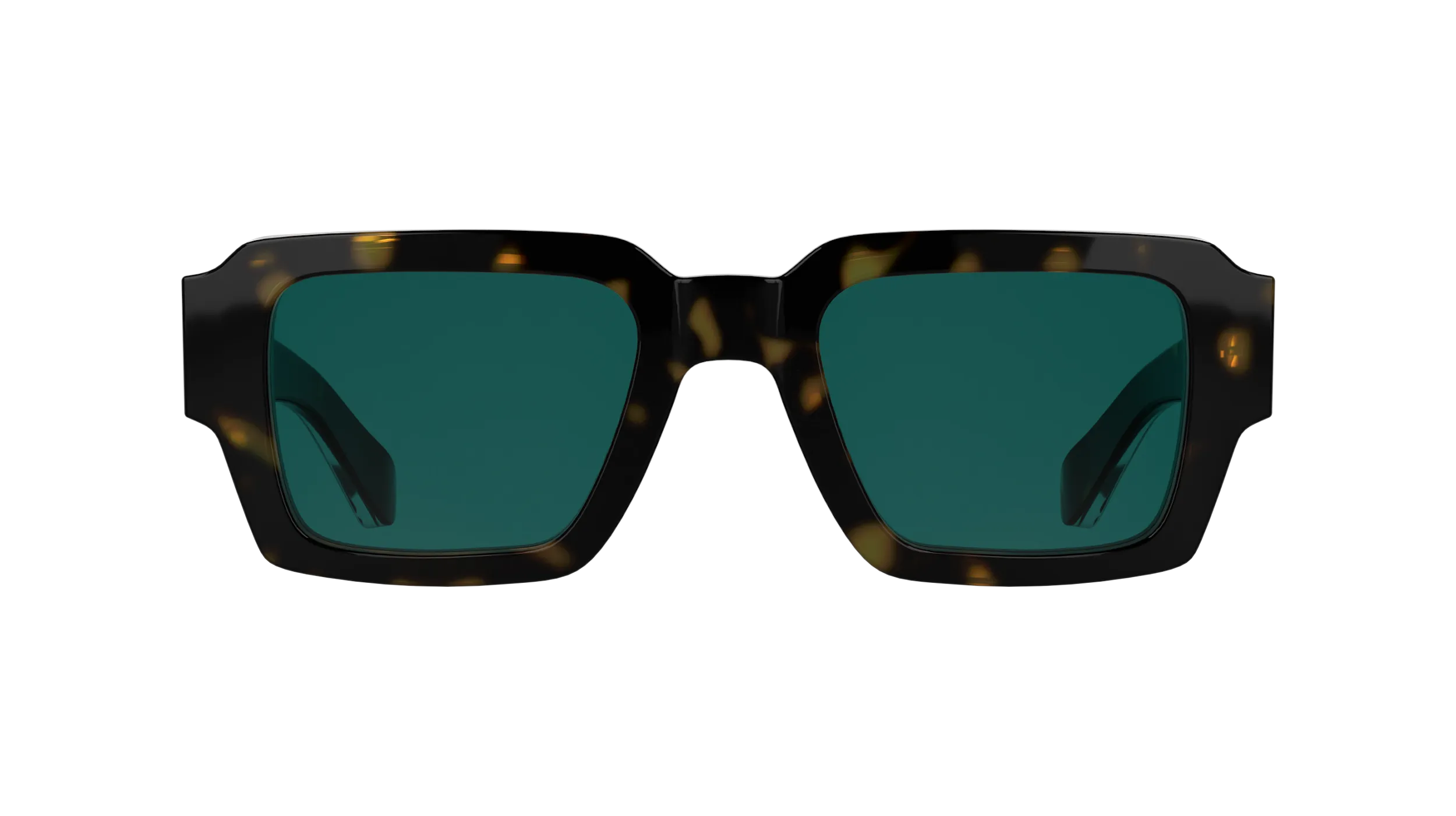 Calvin Klein CK25538S 235 Occhiali da sole Acetato Havana Verde / Petrolio Squadrata Normale - immagine 2