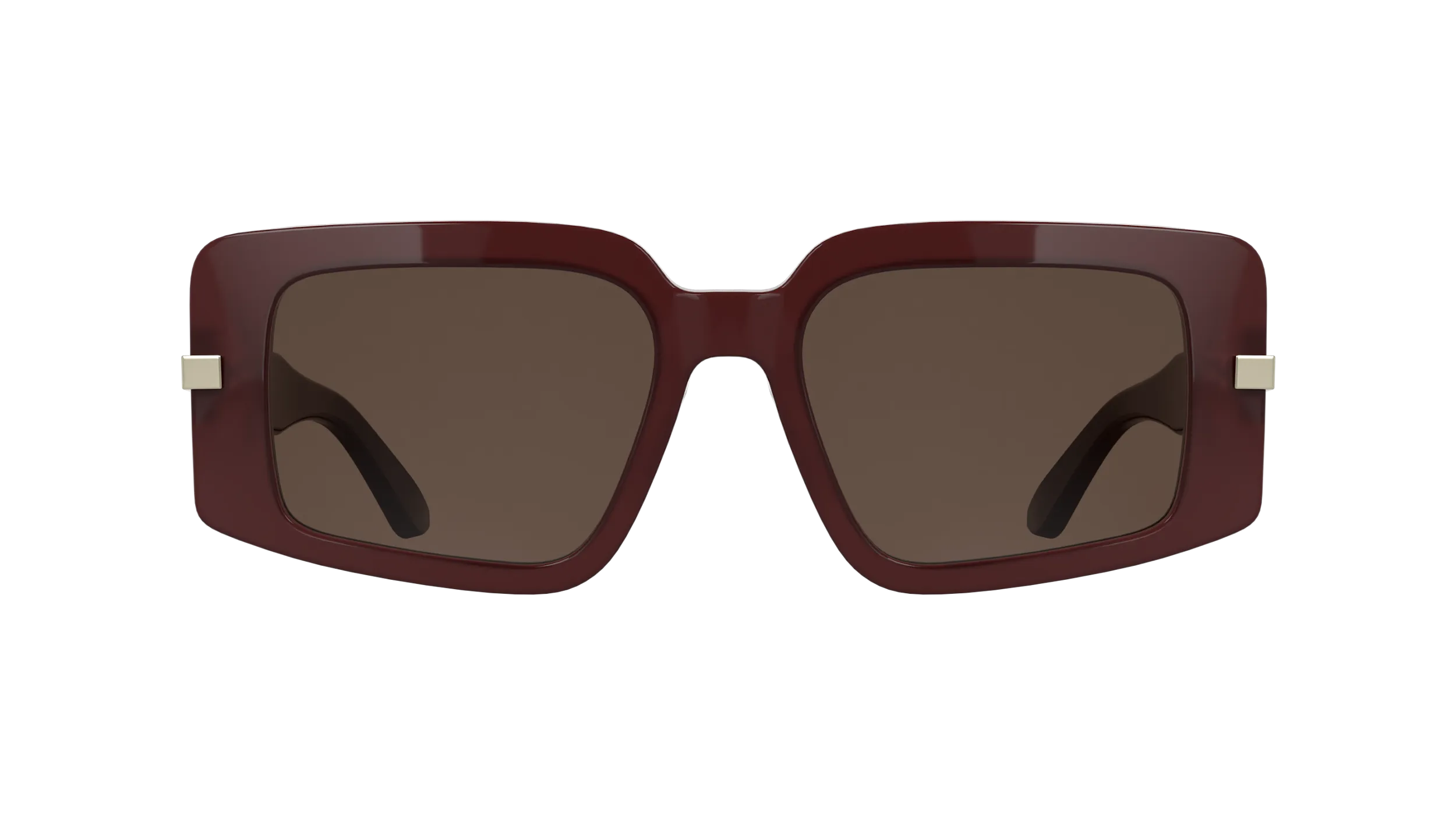 Calvin Klein CK25533S 605 Occhiali da sole Acetato Bordeaux Rosso Squadrata Normale - immagine 2