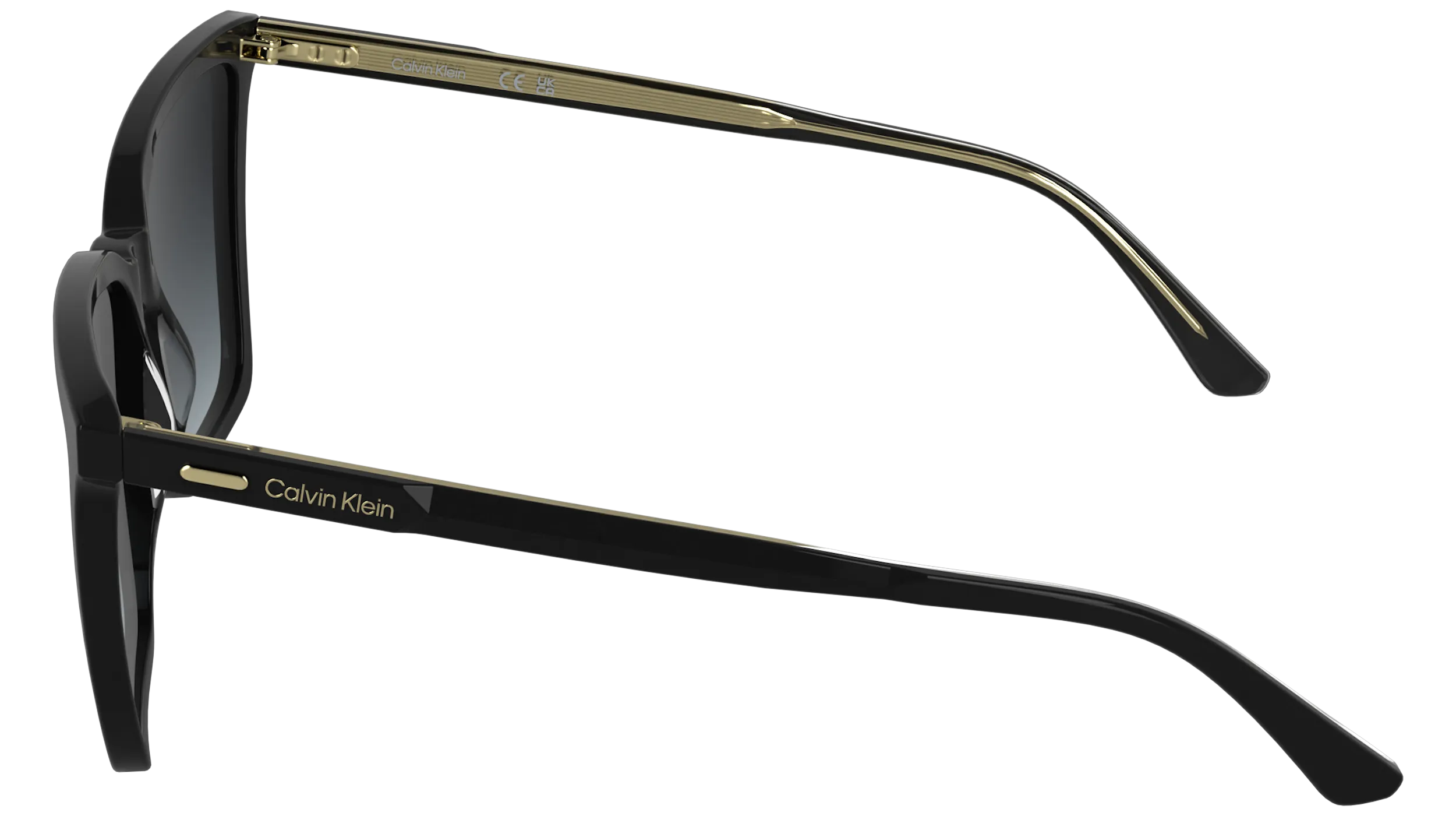 Calvin Klein CK26506S 001 Occhiali da sole Acetato Nero Farfalla Normale - immagine 3