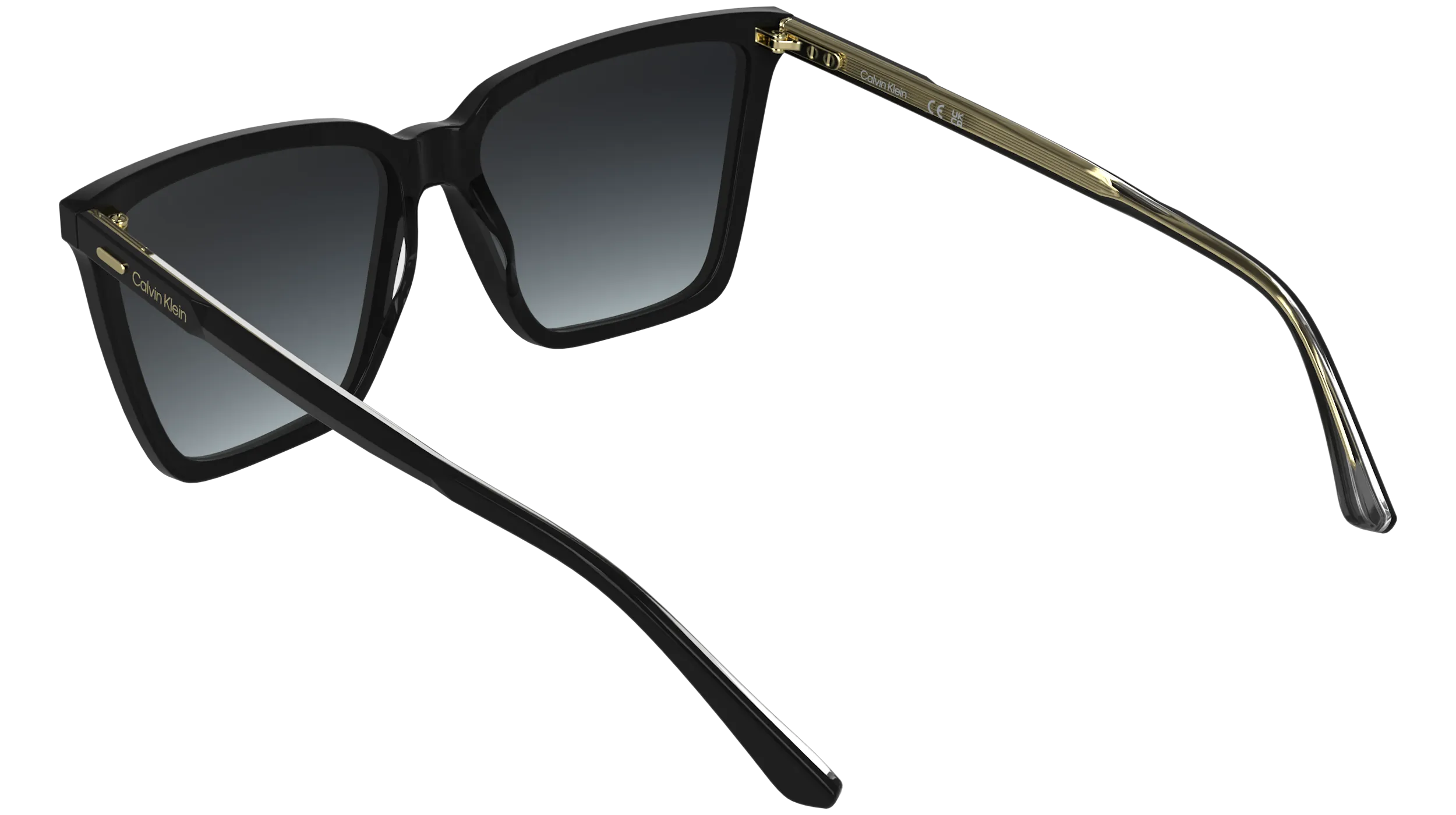 Calvin Klein CK26506S 001 Occhiali da sole Acetato Nero Farfalla Normale - immagine 4