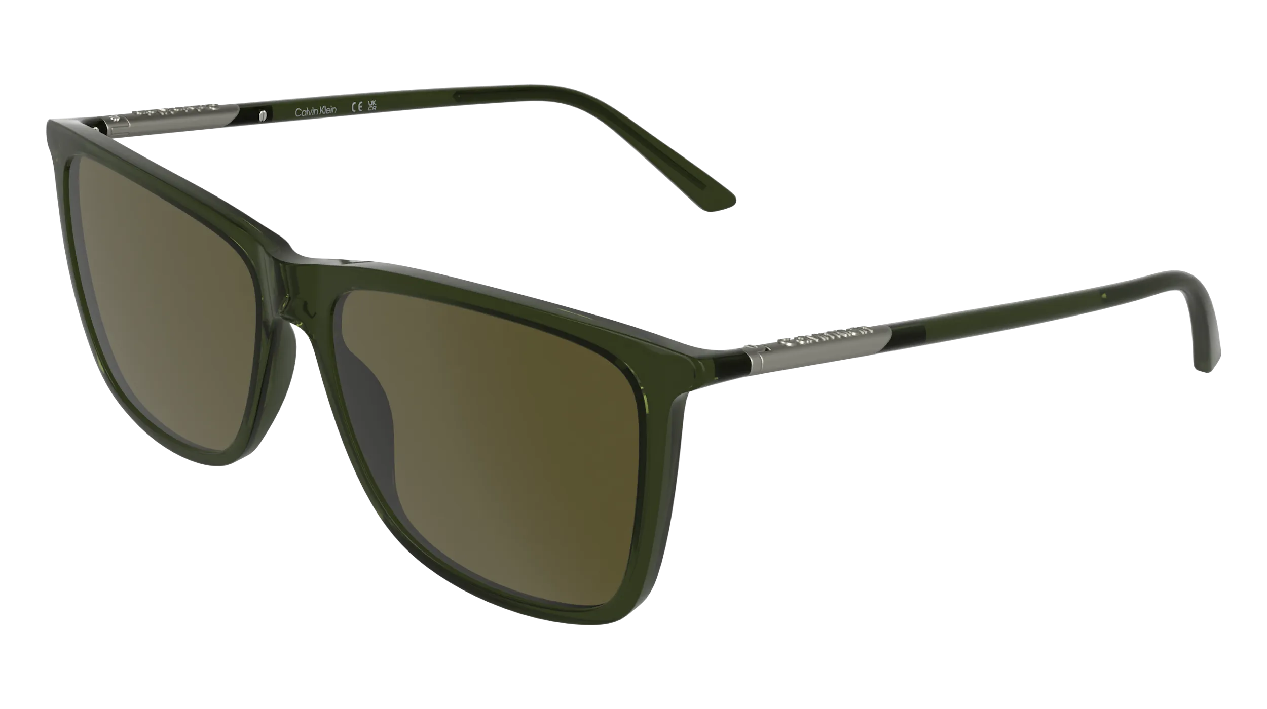 Calvin Klein CK26500S 300 Occhiali da sole Bio-iniettato Verde Marrone Squadrata Normale - immagine 1