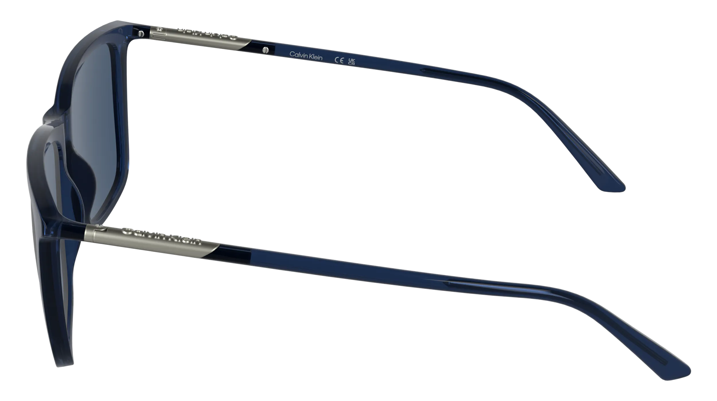 Calvin Klein CK26500S 400 Occhiali da sole Bio-iniettato Blu Blu Squadrata Normale - immagine 3