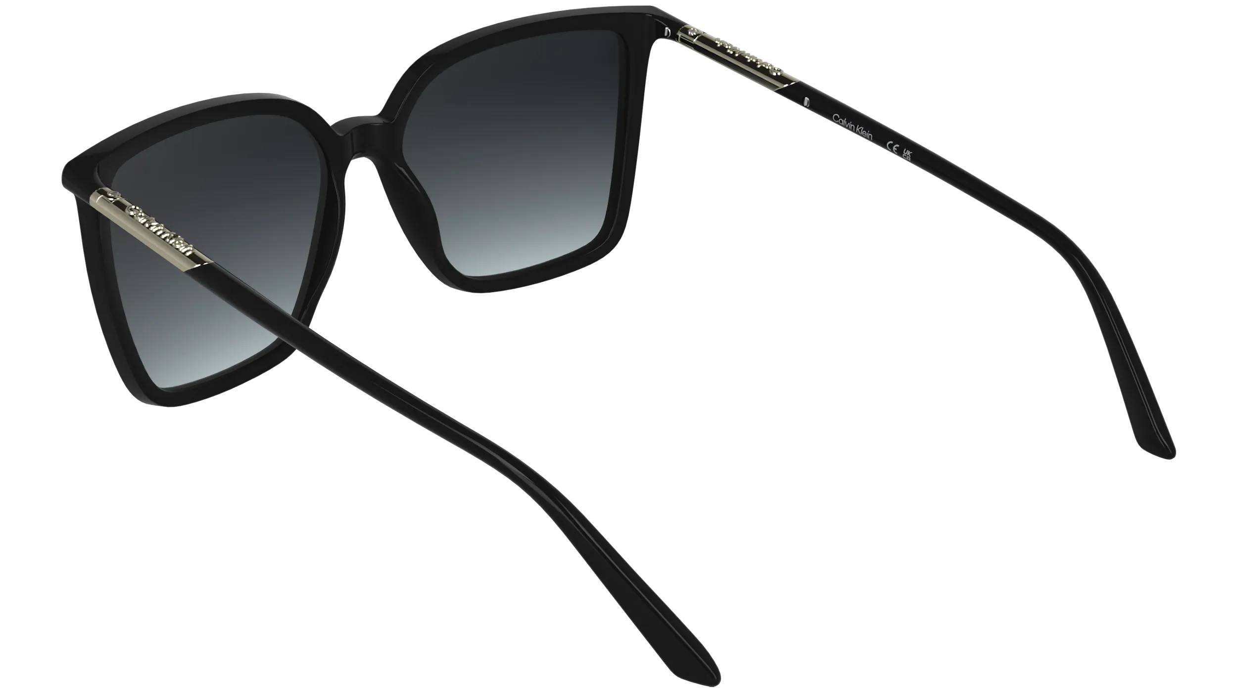 Calvin Klein CK26502S 001 Occhiali da sole Bio-iniettato Nero Fumo Farfalla Normale - immagine 4