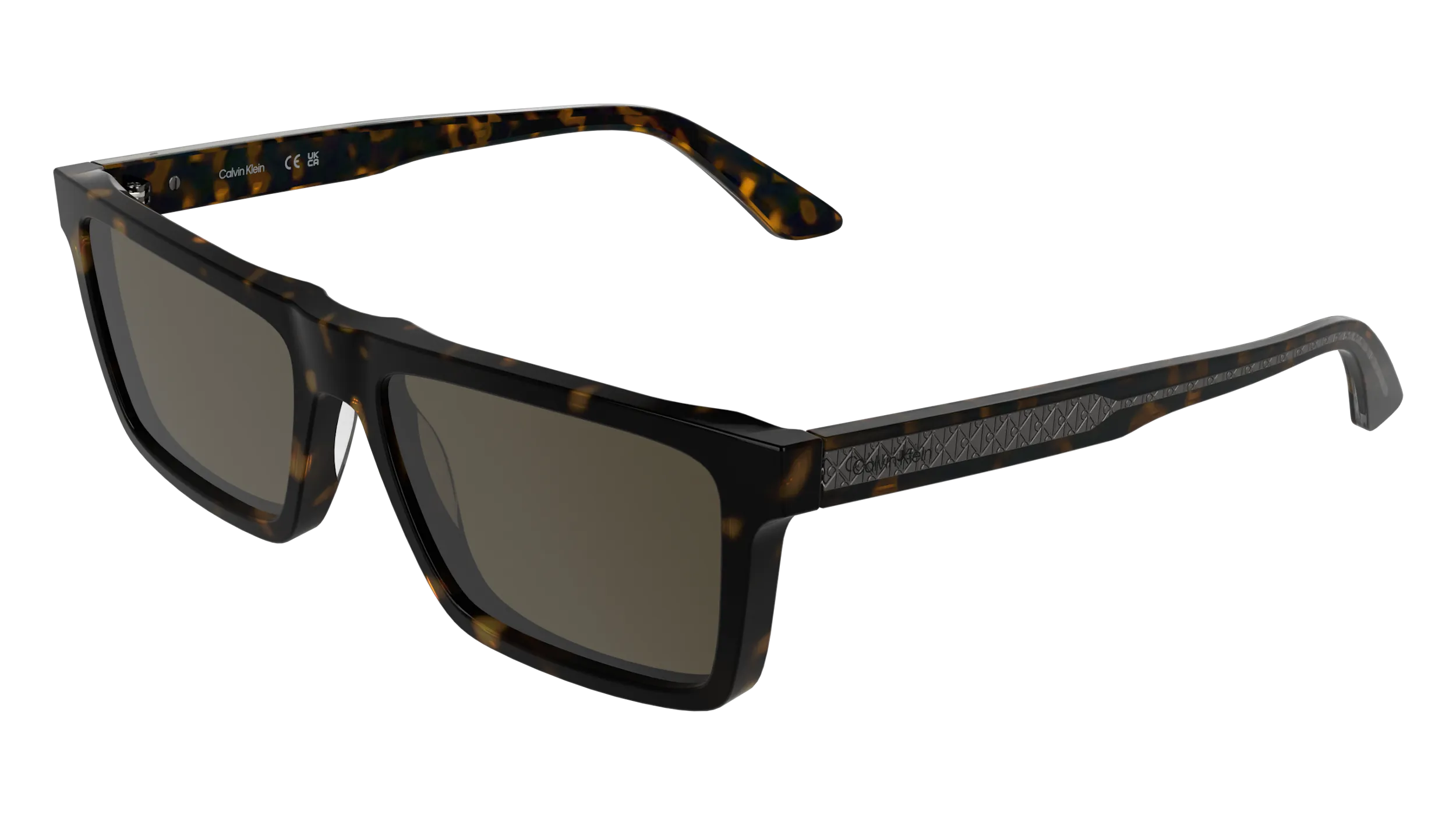 Calvin Klein CK26504S 240 Occhiali da sole Acetato Havana Marrone Squadrata Normale - immagine 1