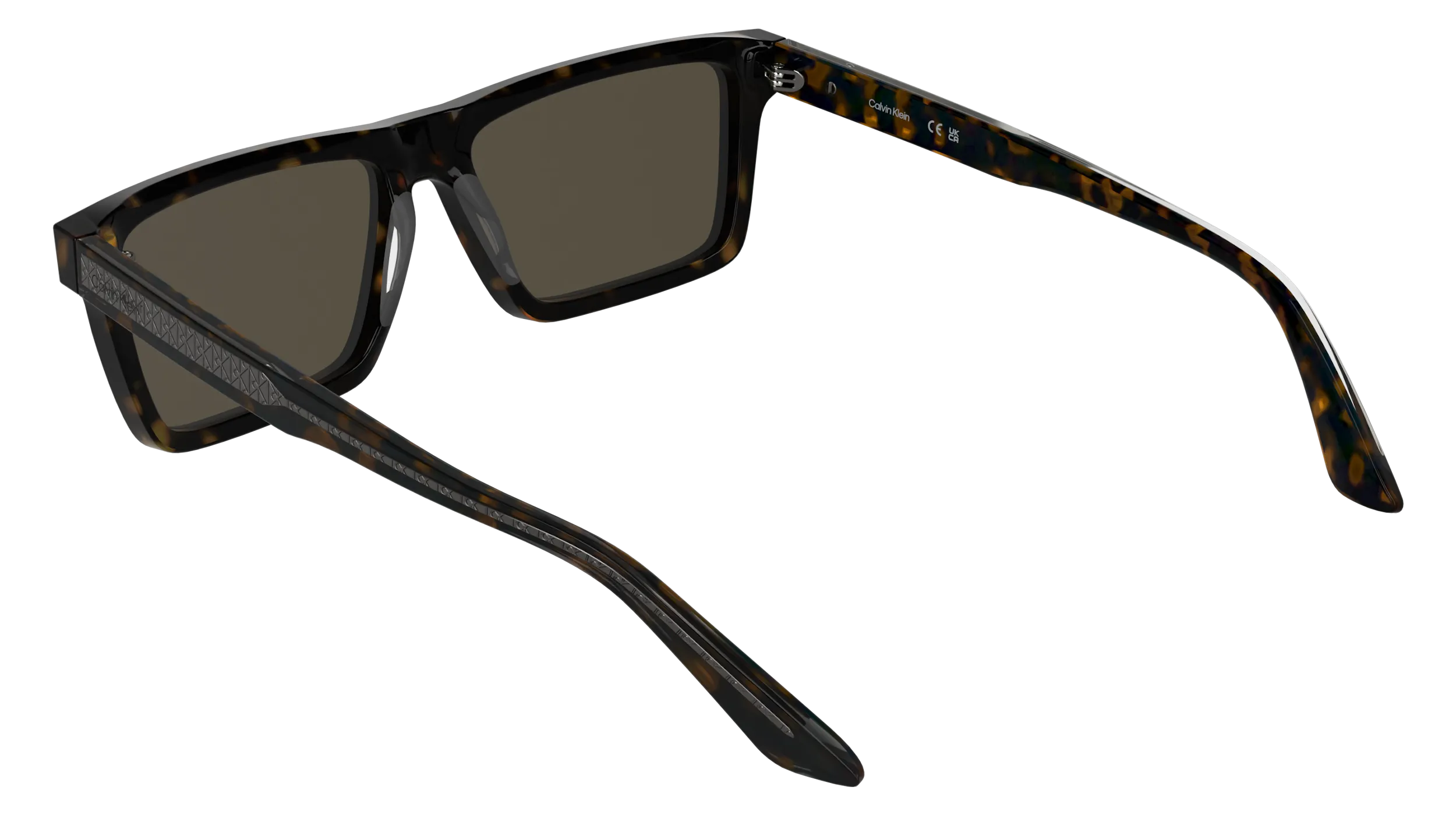 Calvin Klein CK26504S 240 Occhiali da sole Acetato Havana Marrone Squadrata Normale - immagine 4