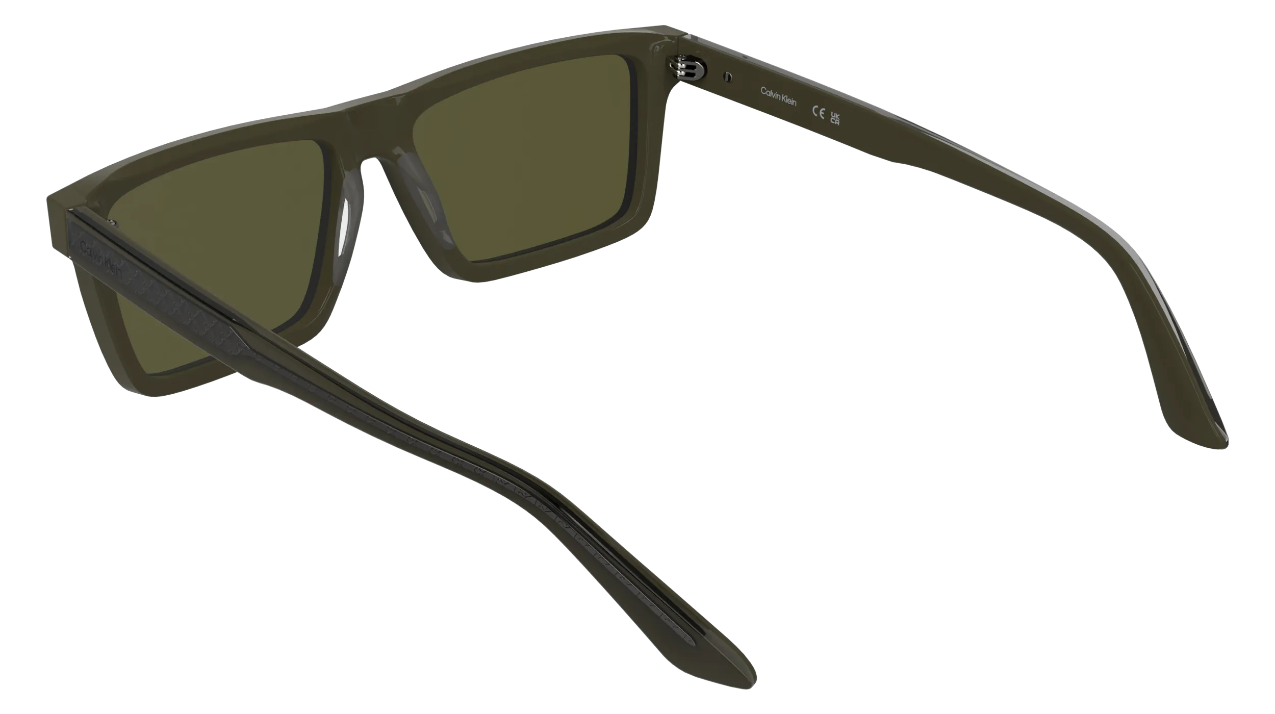 Calvin Klein CK26504S 330 Occhiali da sole Acetato Verde Marrone Squadrata Normale - immagine 4