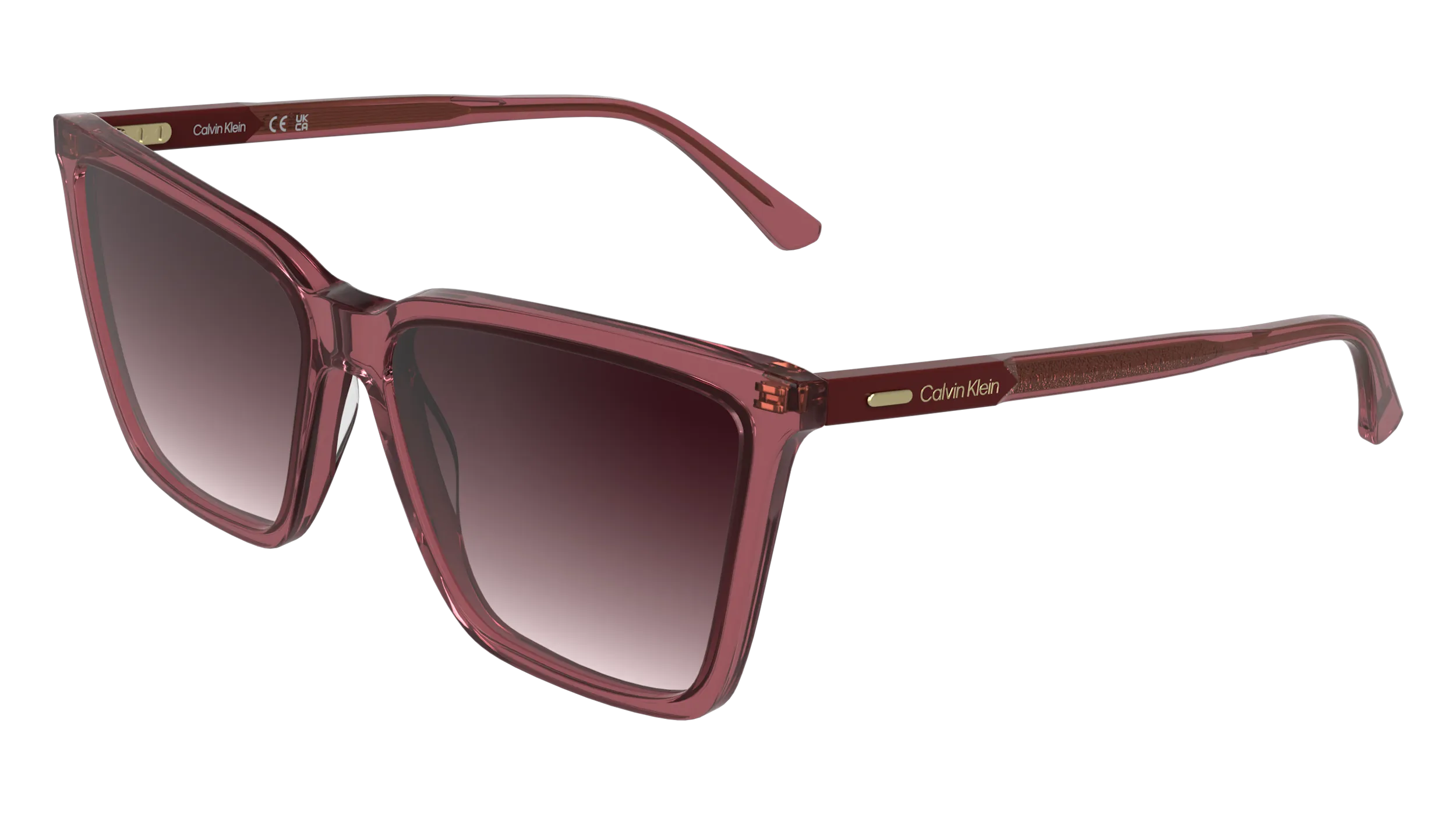 Calvin Klein CK26506S 605 Occhiali da sole Acetato Bordeaux Rosa Farfalla Normale - immagine 1