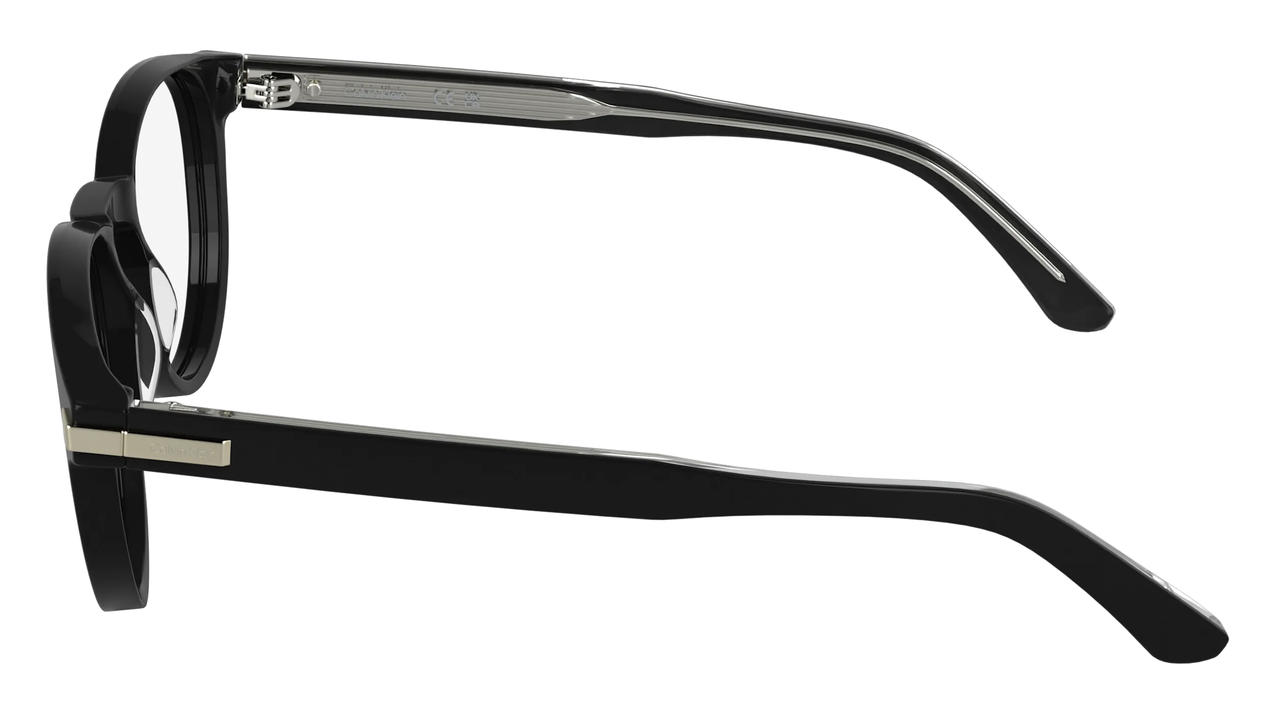 Calvin Klein CK26513 001 Montature da vista Acetato Nero Rotonda Normale - immagine 3