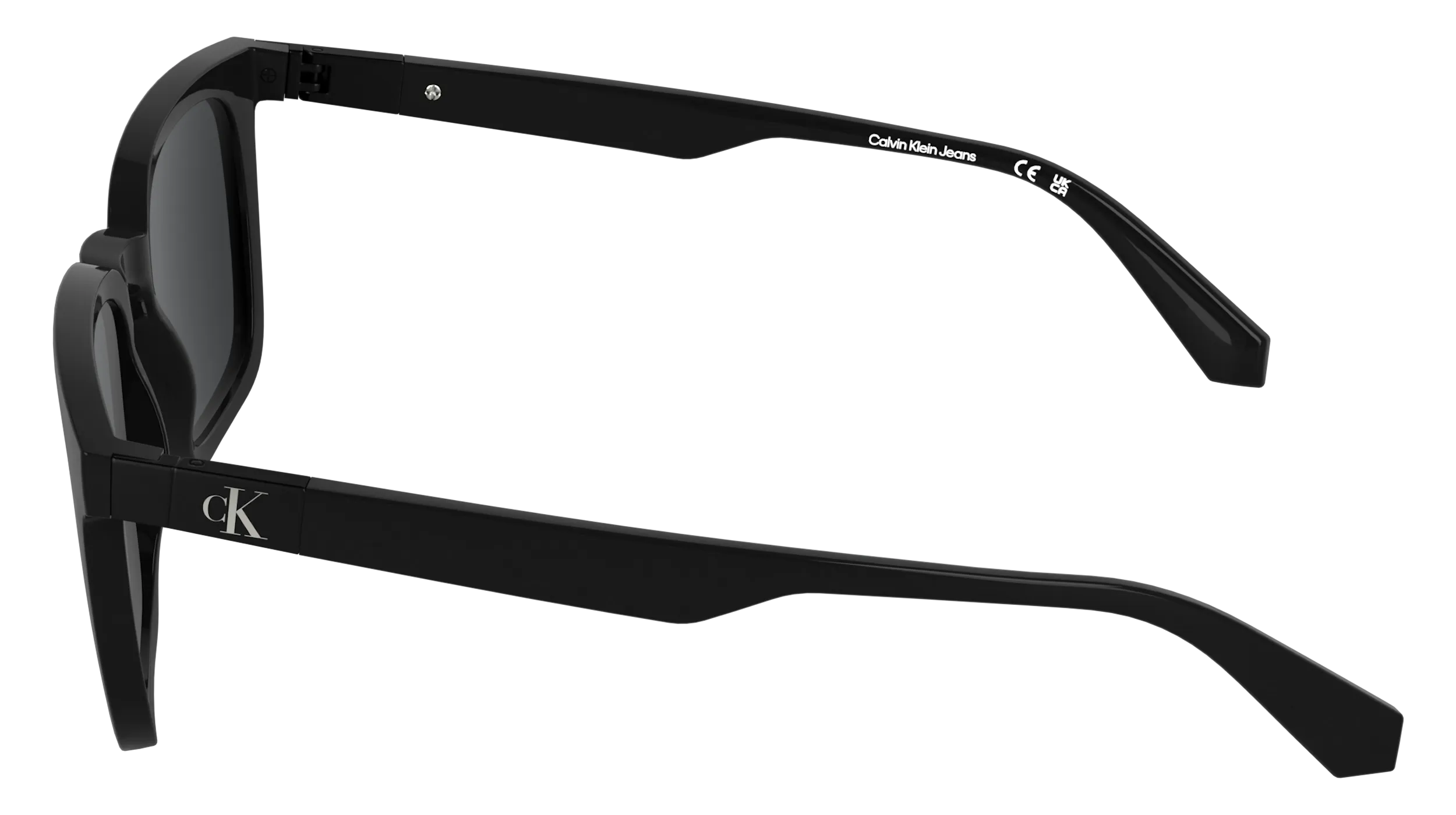 Calvin Klein CKJ26603S 001 Occhiali da sole Bio-iniettato Nero Grigio Squadrata Normale - immagine 3