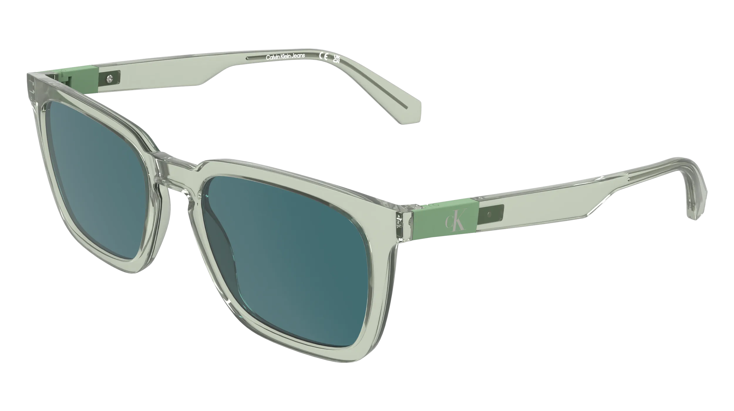 Calvin Klein CKJ26603S 302 Occhiali da sole Bio-iniettato Verde Blu Squadrata Normale - immagine 1
