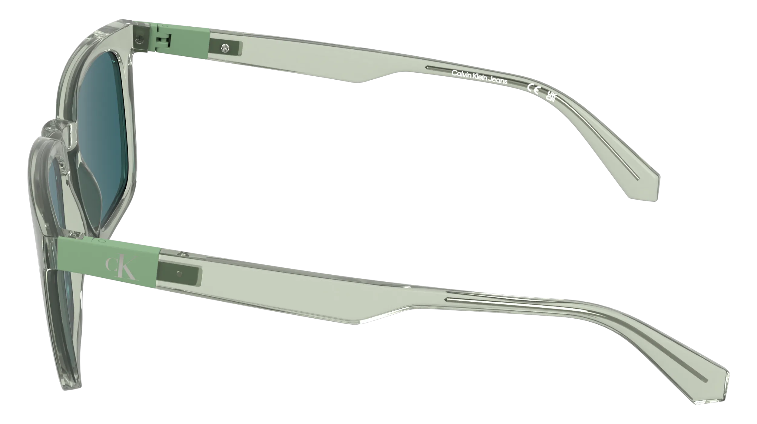 Calvin Klein CKJ26603S 302 Occhiali da sole Bio-iniettato Verde Blu Squadrata Normale - immagine 3