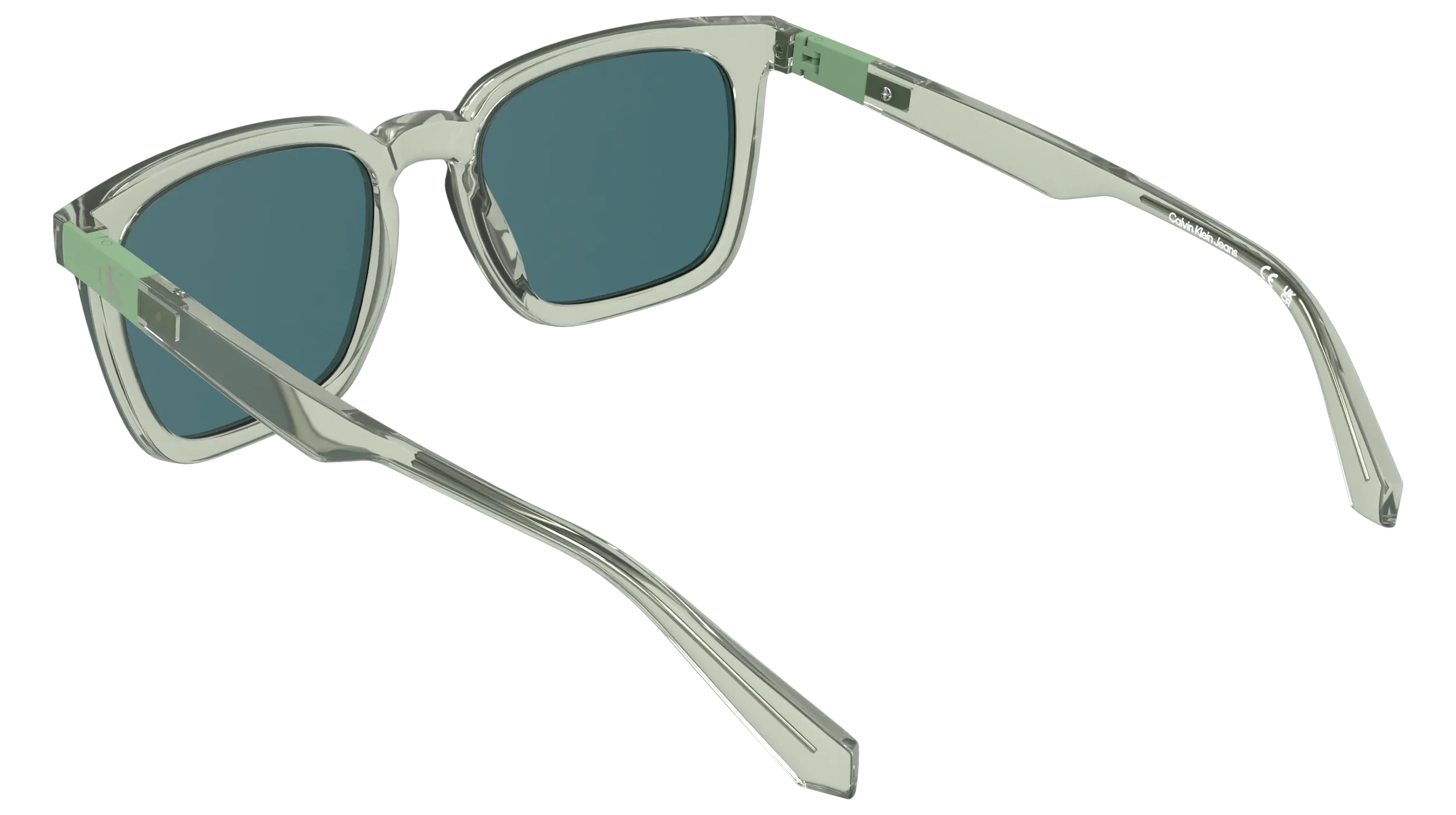 Calvin Klein CKJ26603S 302 Occhiali da sole Bio-iniettato Verde Blu Squadrata Normale - immagine 4