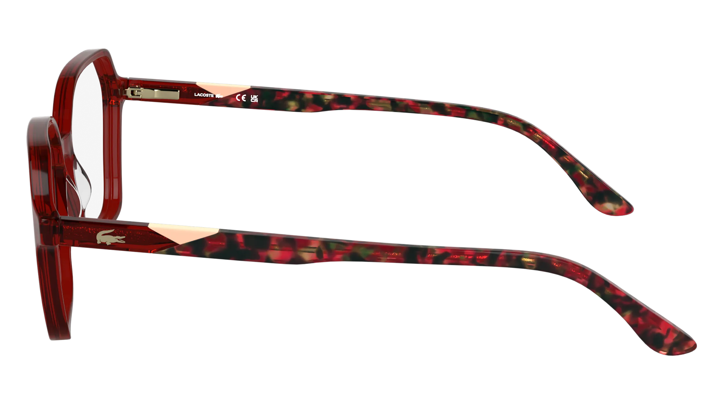 Lacoste L2988 615 Montature da vista Acetato Rosso Squadrata Normale - immagine 3
