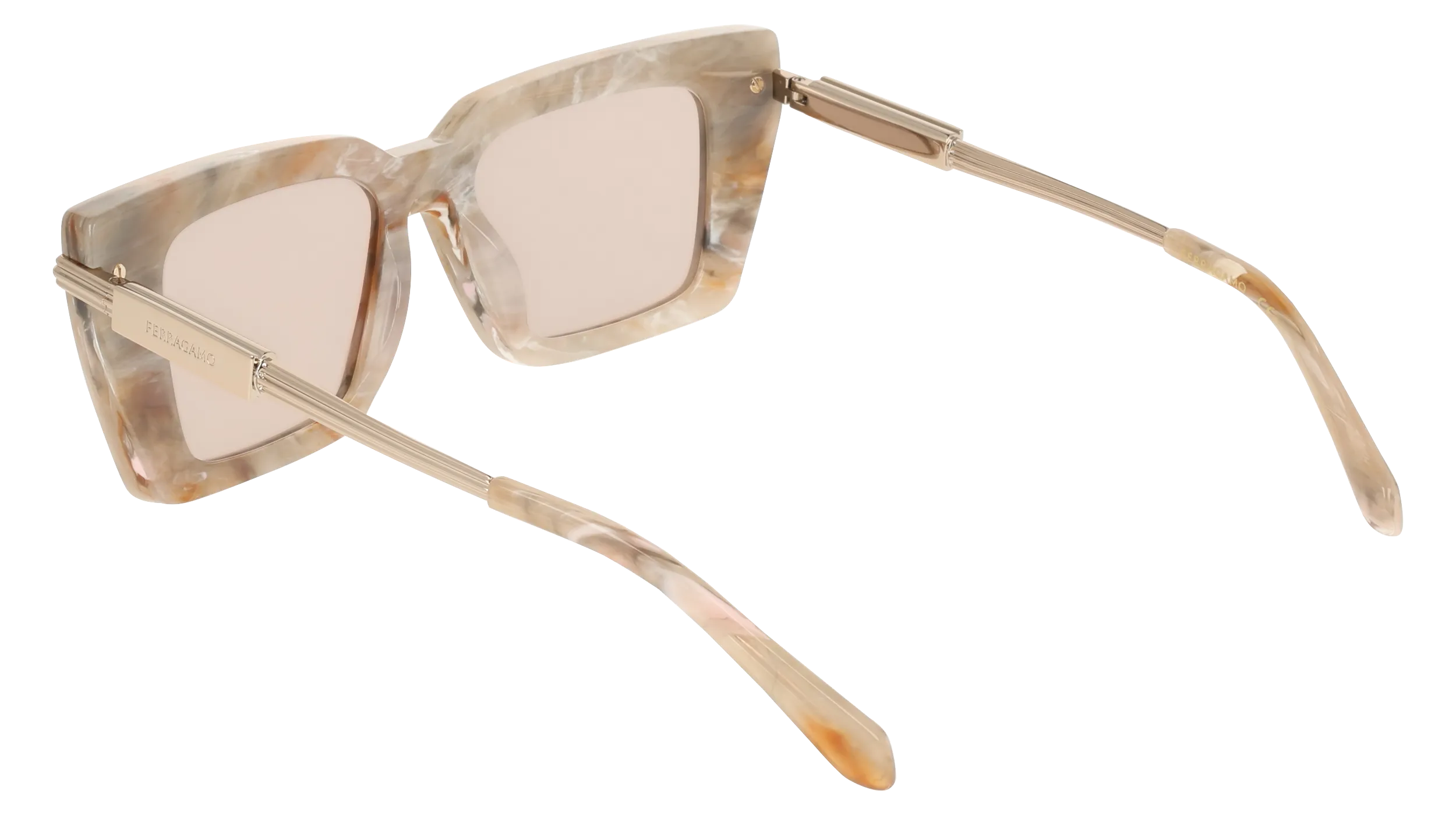 Ferragamo SF2089S 026 Occhiali da sole Acetato Marmo Squadrata Normale - immagine 4