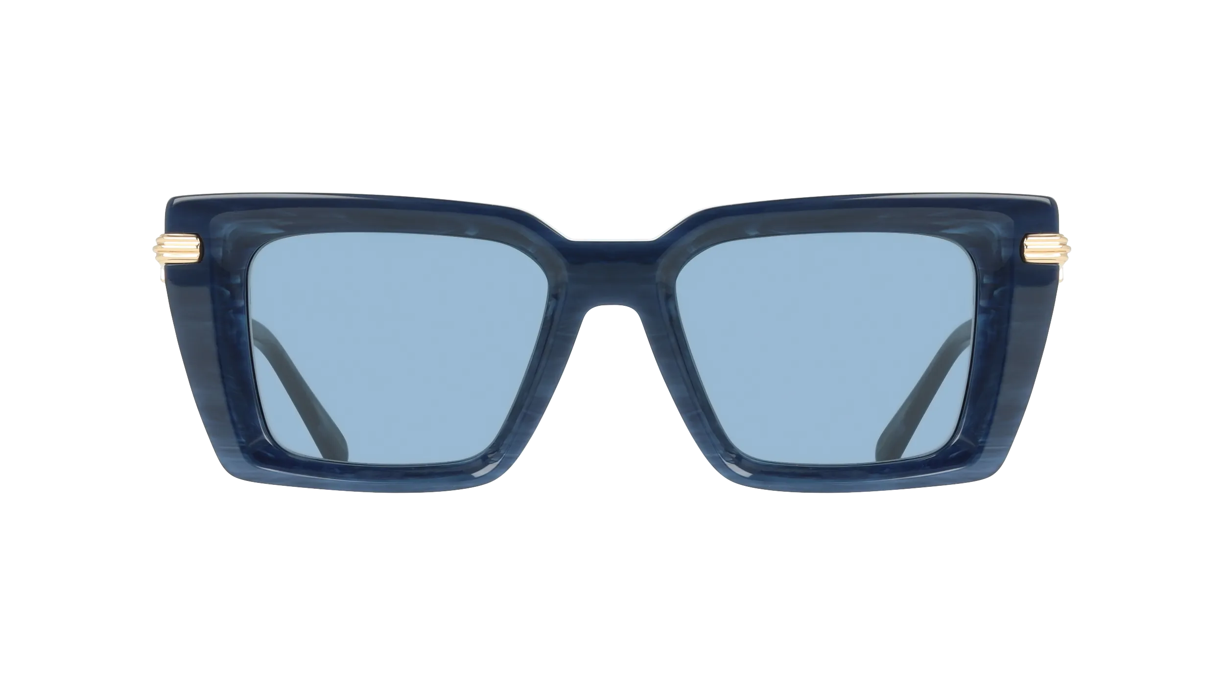 Ferragamo SF2089S 413 Occhiali da sole Acetato Blu Blu Squadrata Normale - immagine 2