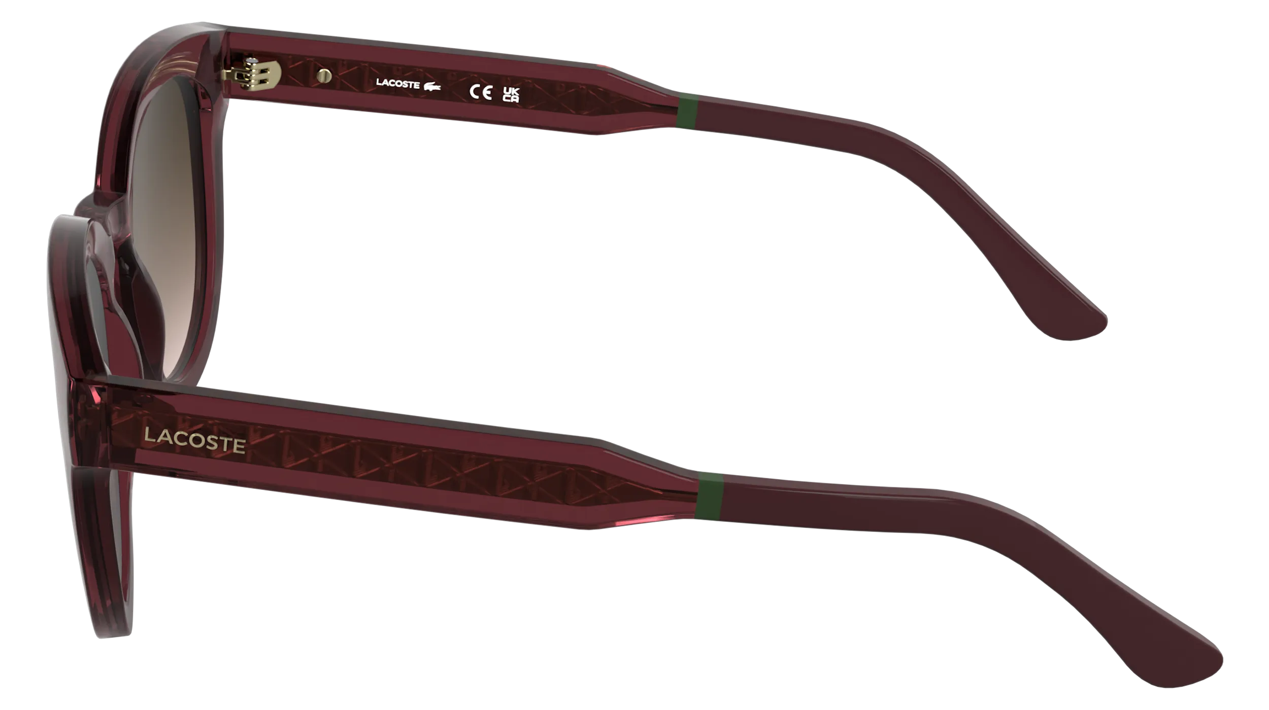 Lacoste L6070S 601 Occhiali da sole Bio-iniettato Bordeaux Squadrata Normale - immagine 3