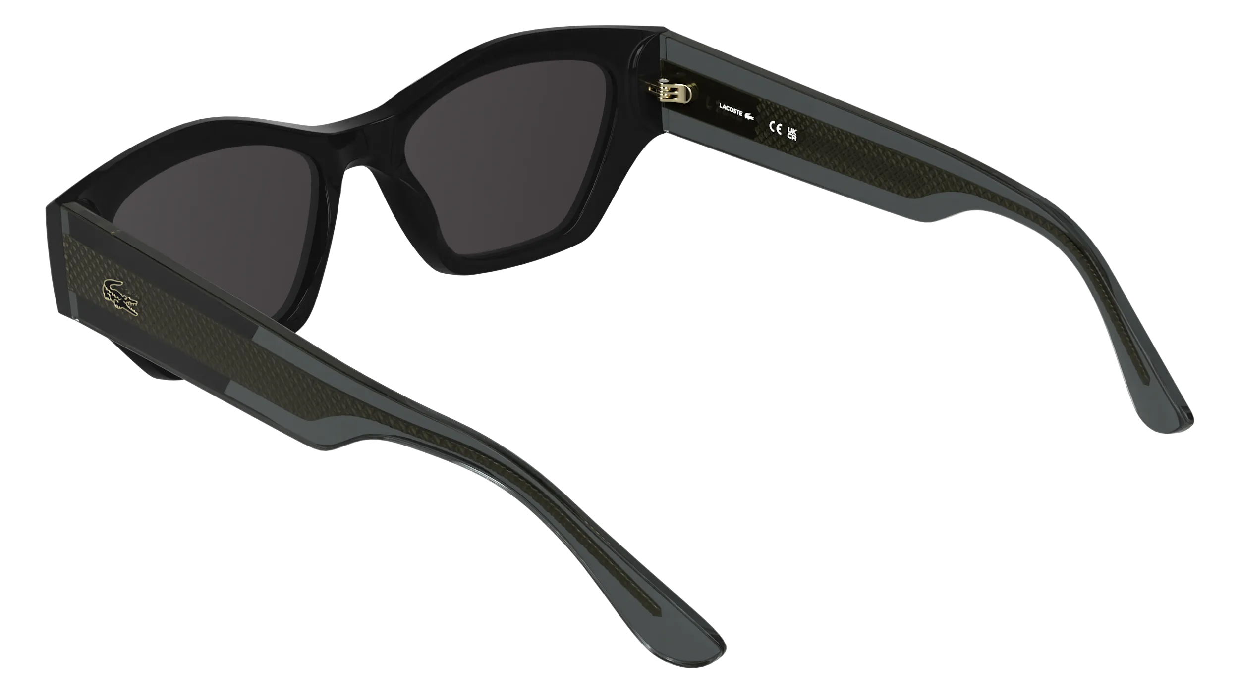 Lacoste L6072S 001 Occhiali da sole Bio-iniettato Nero Grigio Squadrata Normale - immagine 4