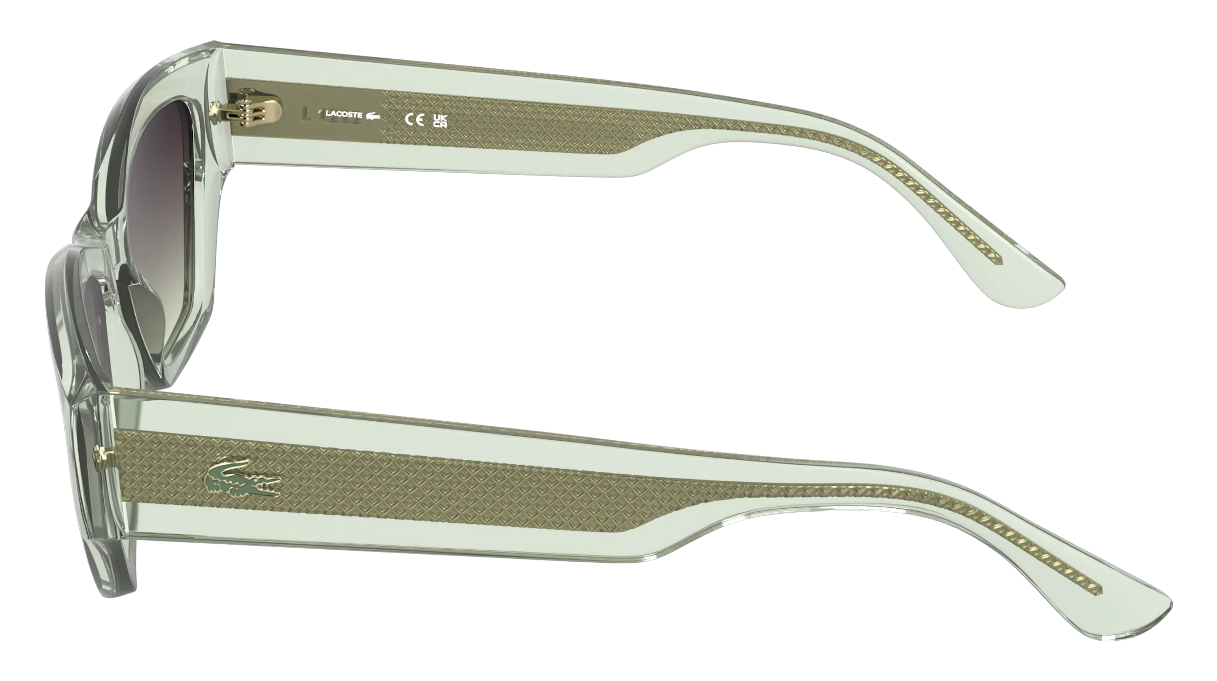 Lacoste L6072S 301 Occhiali da sole Bio-iniettato Verde Viola Squadrata Normale - immagine 3