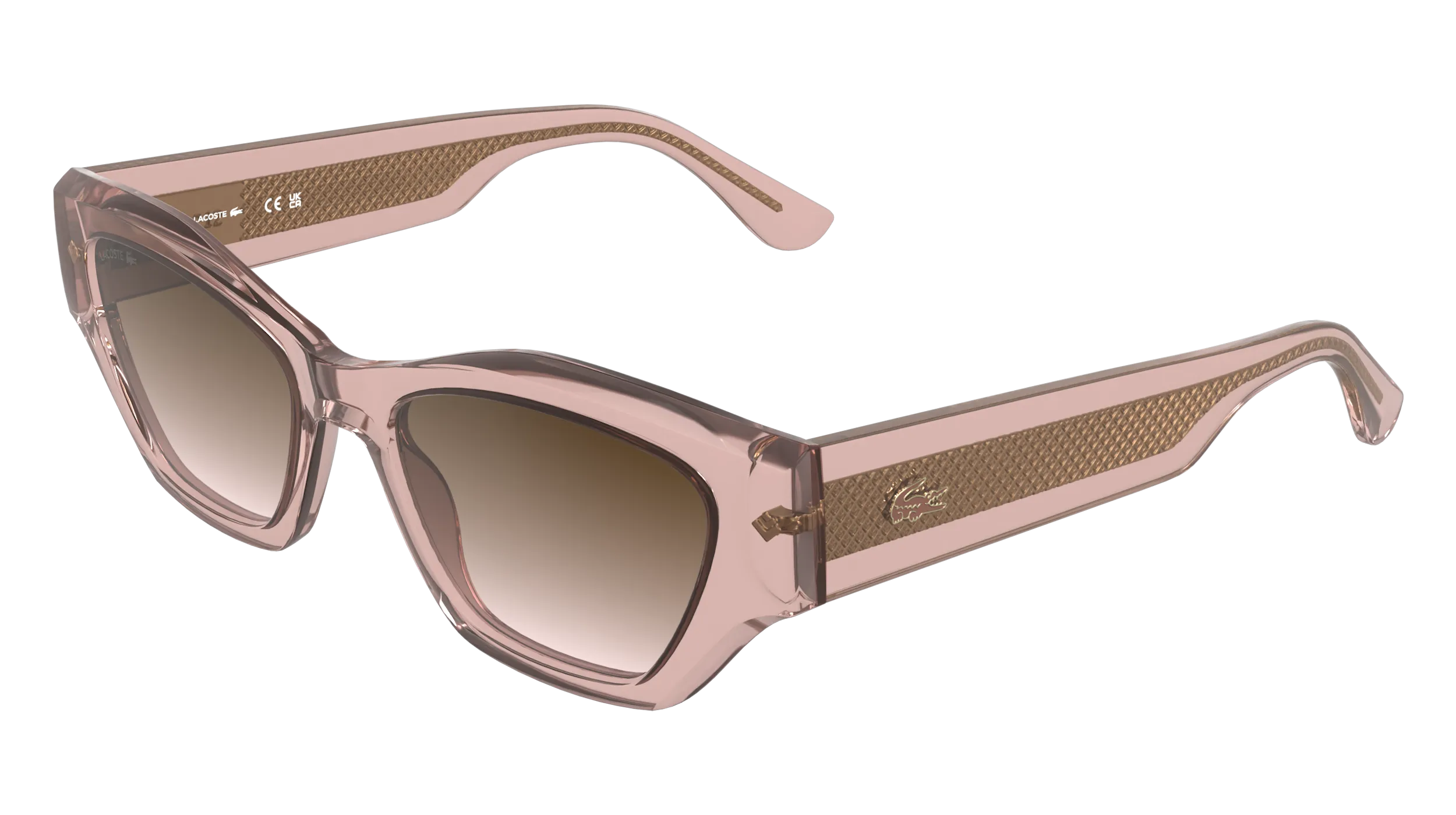 Lacoste L6072S 662 Occhiali da sole Bio-iniettato Rosa Marrone Squadrata Normale - immagine 1