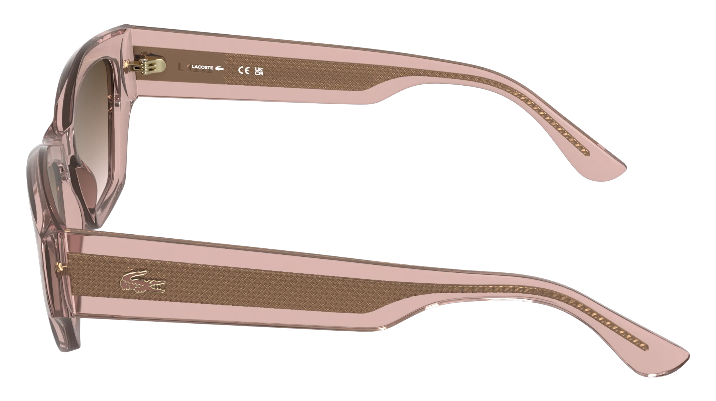 Lacoste L6072S 662 Occhiali da sole Bio-iniettato Rosa Marrone Squadrata Normale - immagine 3