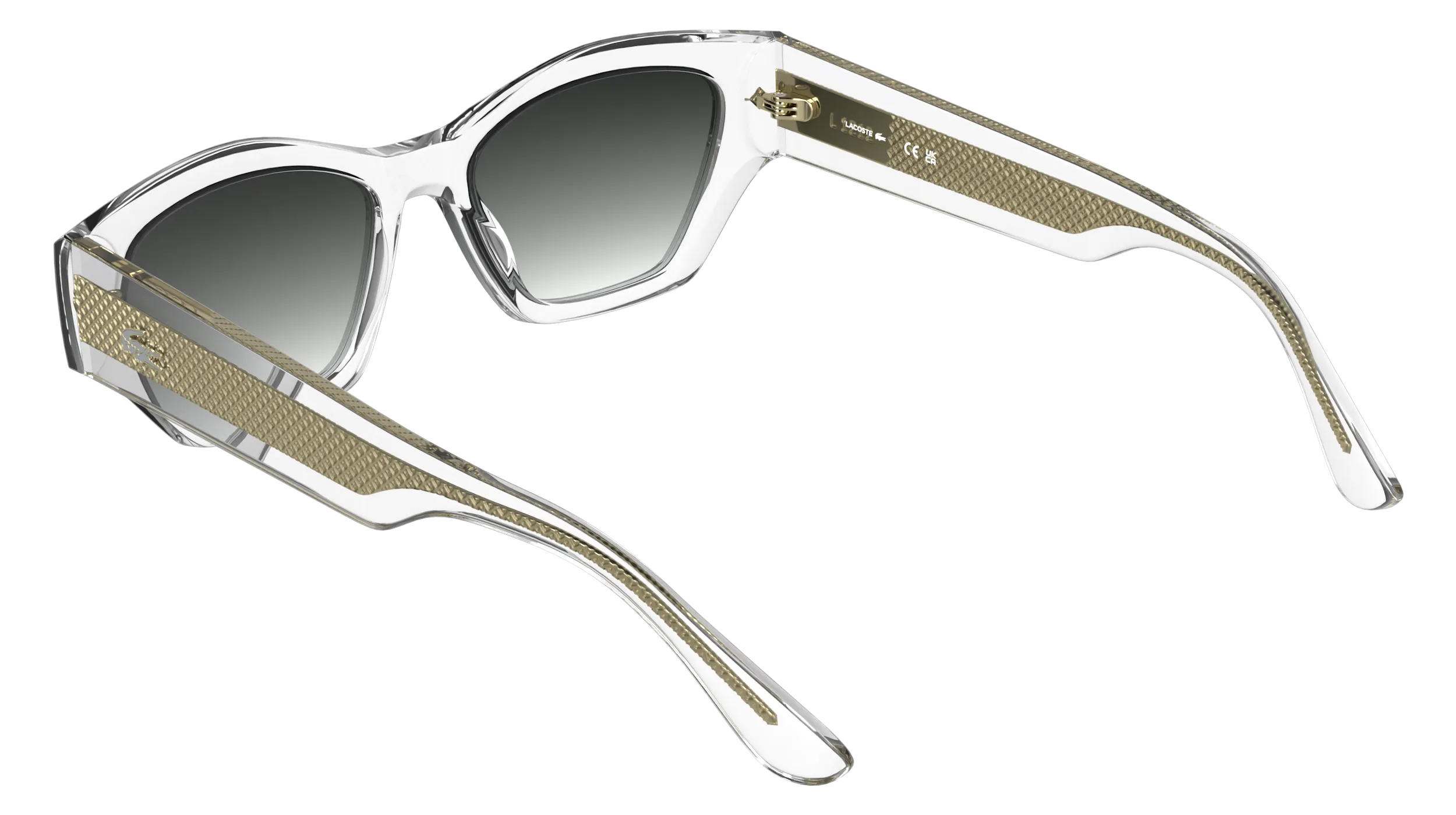 Lacoste L6072S 970 Occhiali da sole Bio-iniettato Trasparente Grigio Squadrata Normale - immagine 4