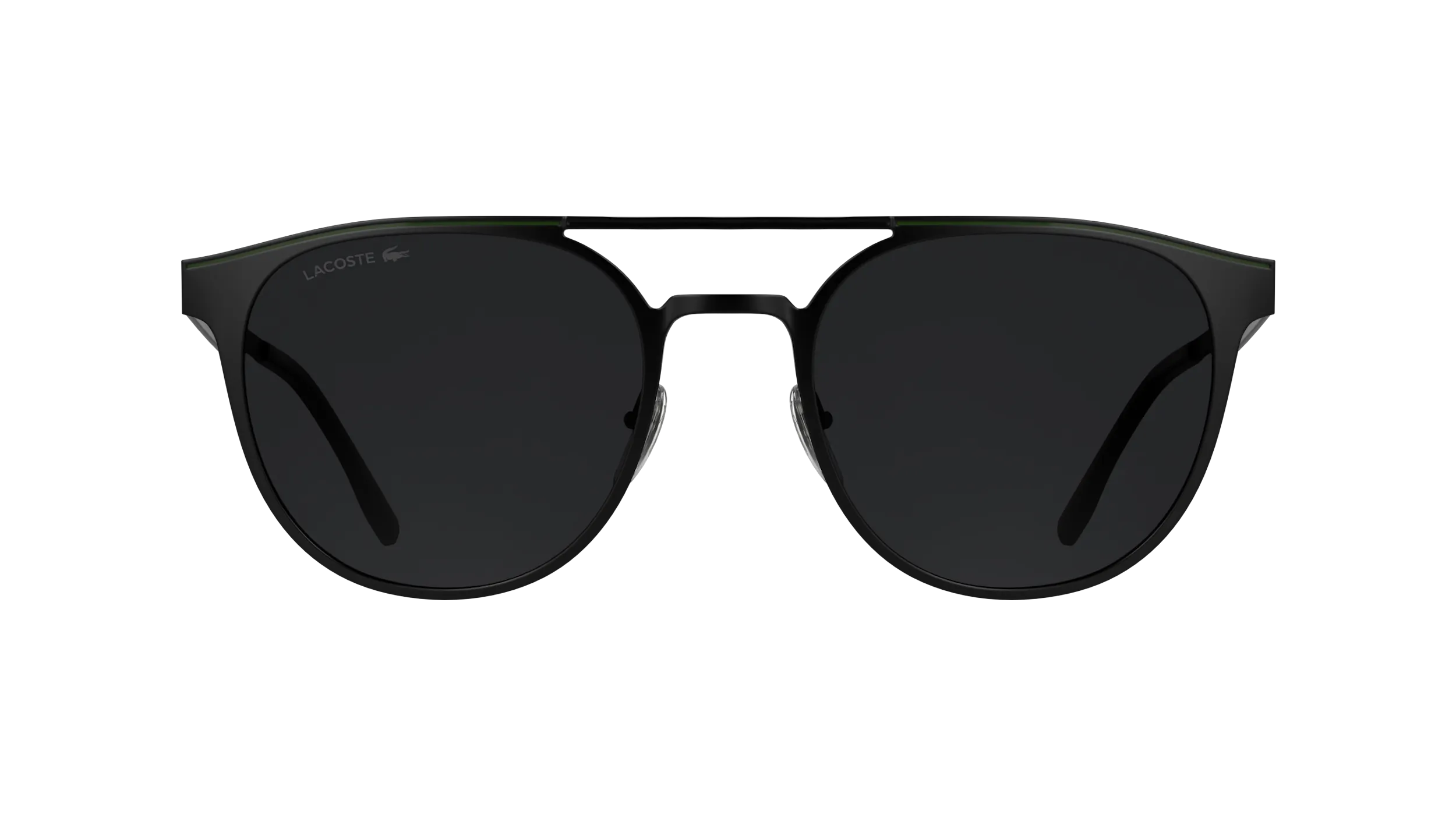 Lacoste L275S 002 Occhiali da sole Metallo Nero Grigio Rotonda Normale - immagine 2