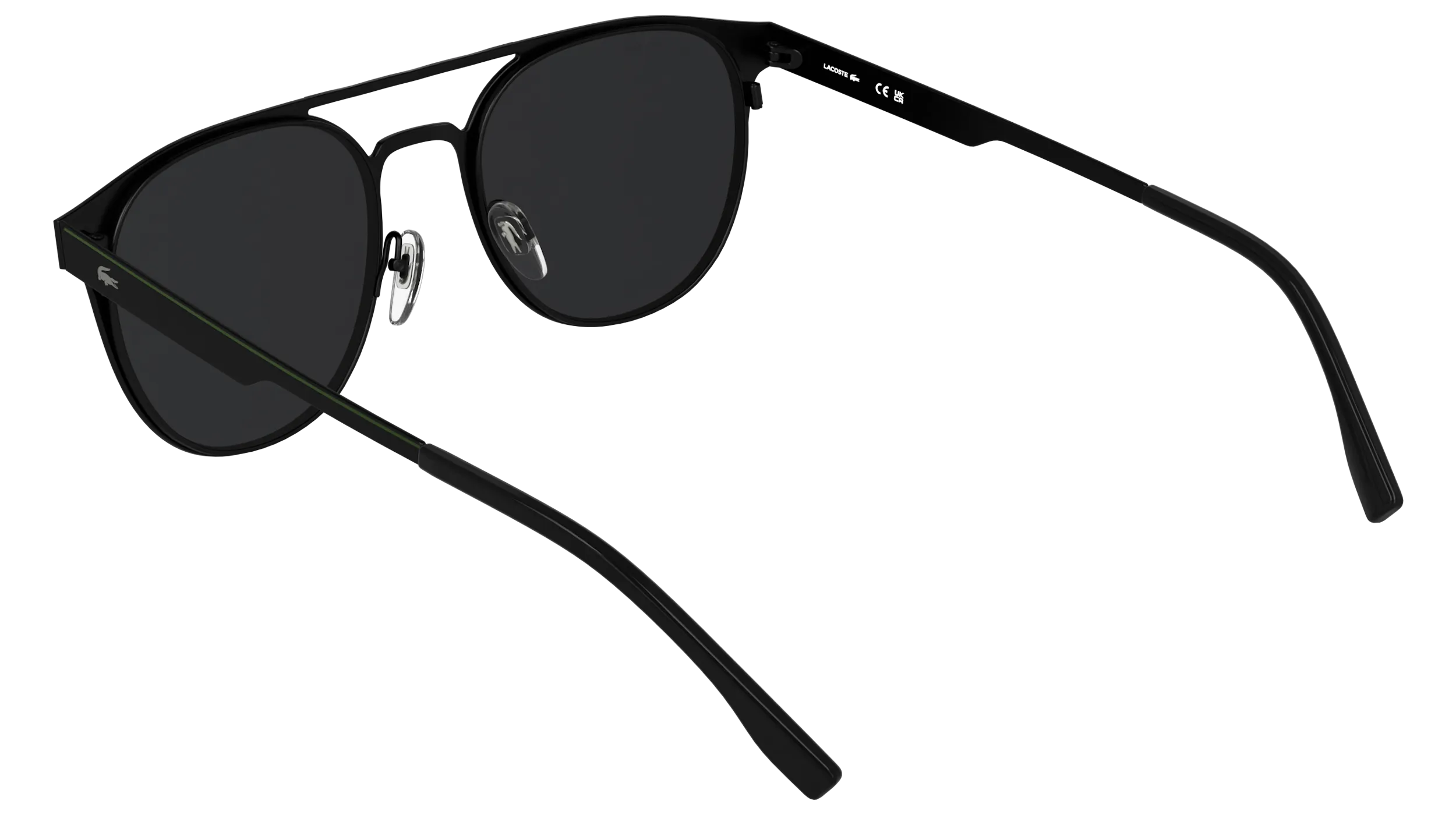Lacoste L275S 002 Occhiali da sole Metallo Nero Grigio Rotonda Normale - immagine 4