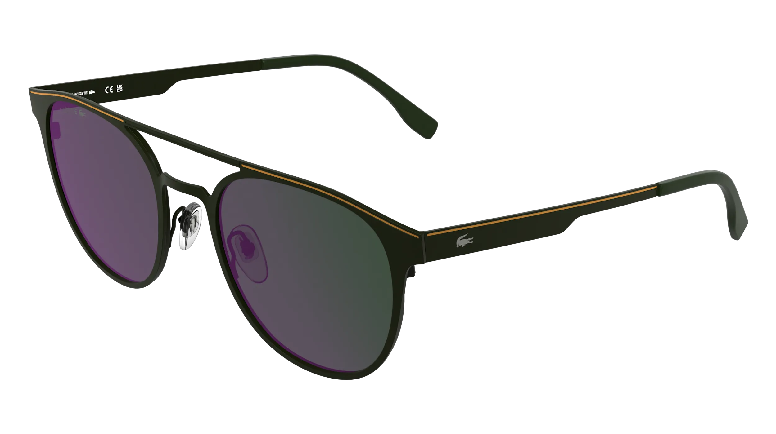 Lacoste L275S 318 Occhiali da sole Metallo Verde Verde Rotonda Normale - immagine 1