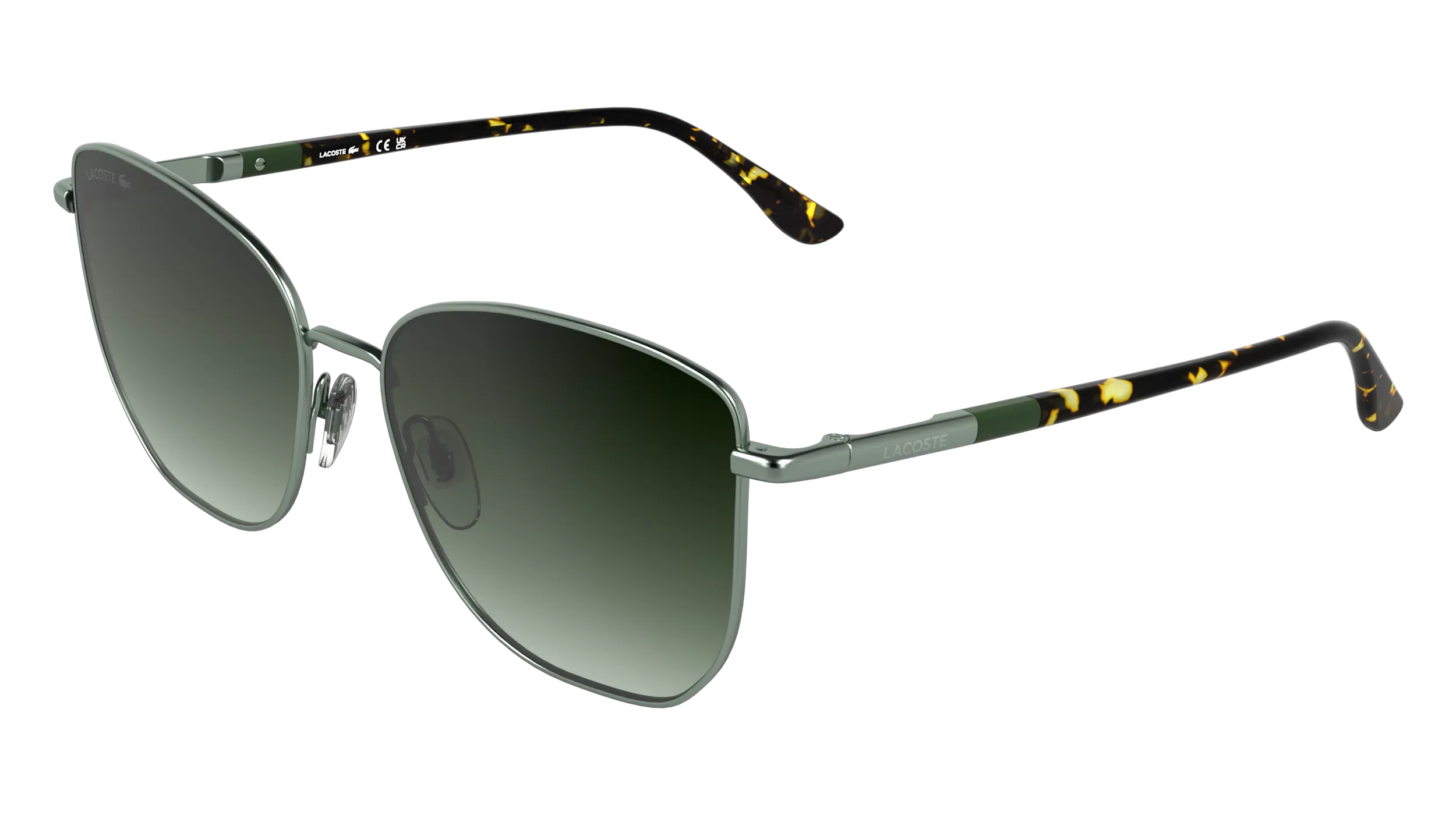 Lacoste L276S 301 Occhiali da sole Metallo Verde Pilot Normale - immagine 1