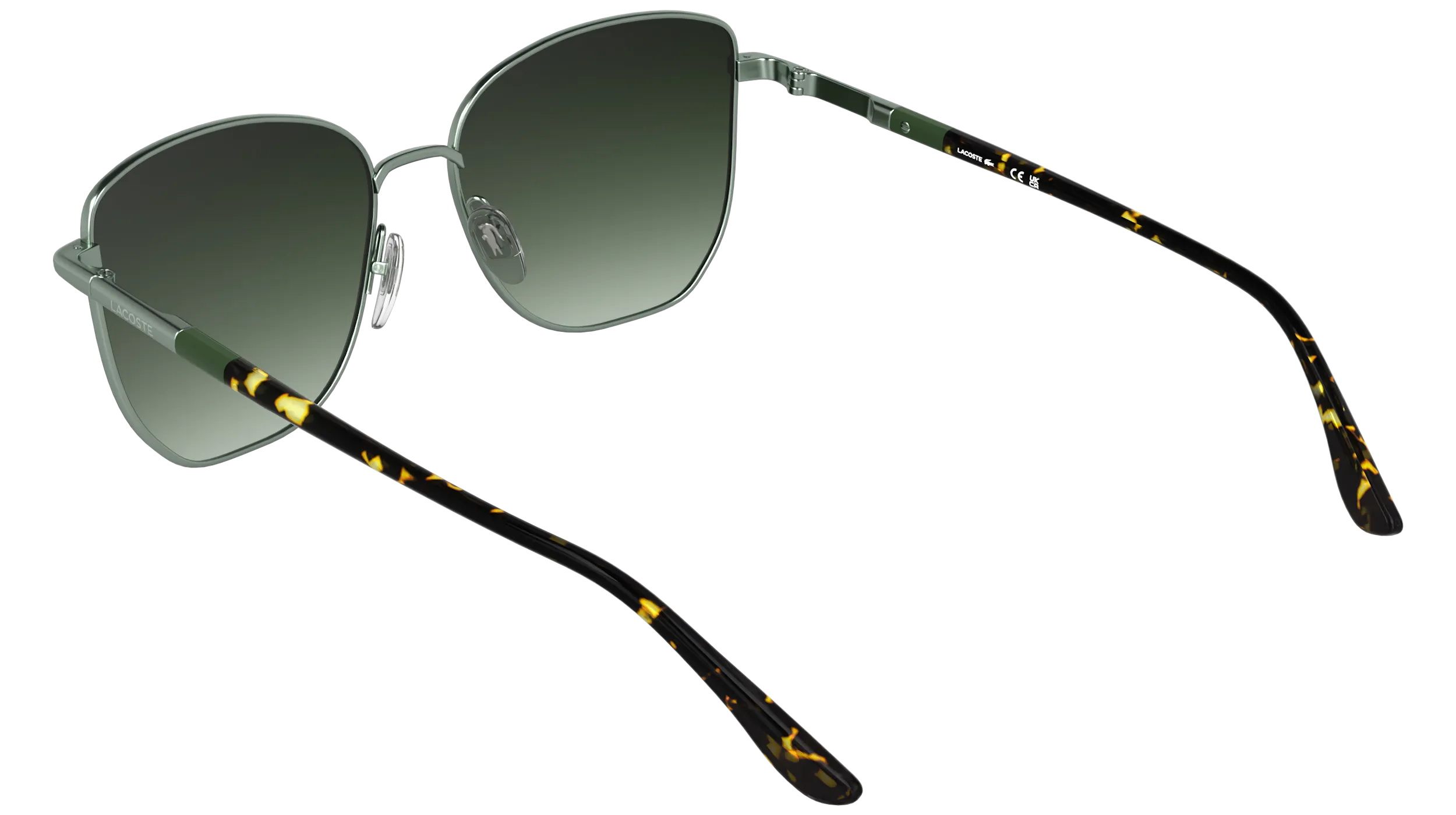 Lacoste L276S 301 Occhiali da sole Metallo Verde Pilot Normale - immagine 4