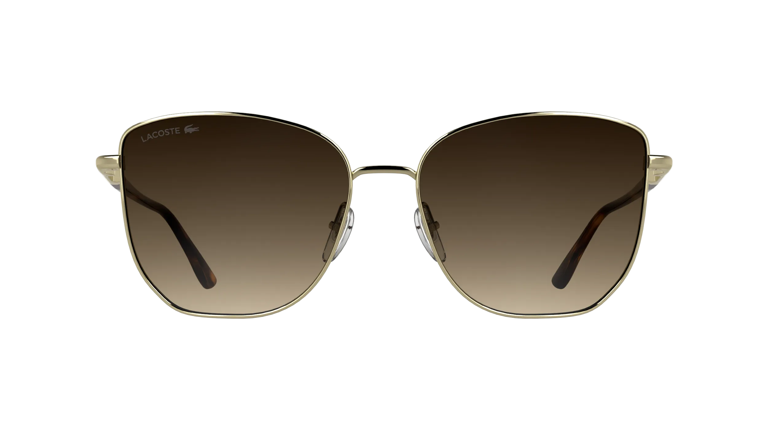 Lacoste L276S 714 Occhiali da sole Metallo Oro Marrone Pilot Normale - immagine 2