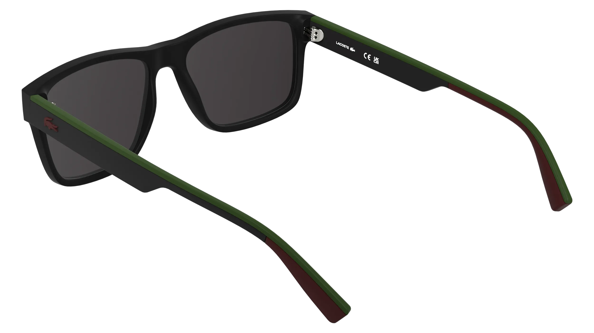 Lacoste L6076S 002 Occhiali da sole Bio-iniettato Nero Grigio Squadrata Normale - immagine 4