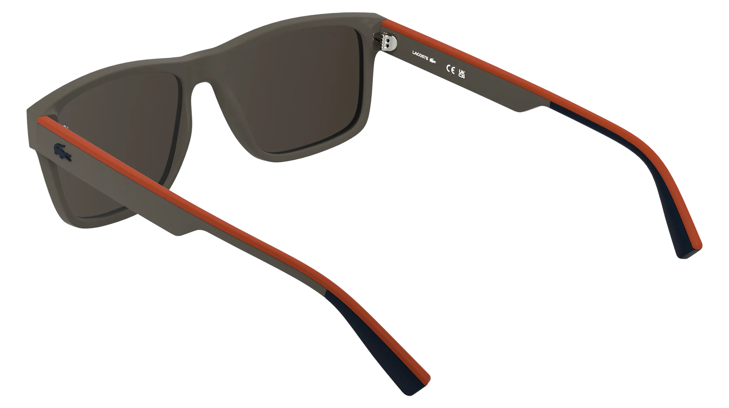 Lacoste L6076S 202 Occhiali da sole Bio-iniettato Grigio Marrone Squadrata Normale - immagine 4