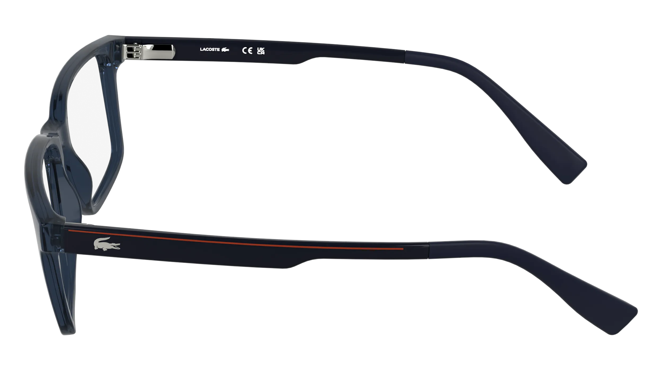 Lacoste L4005 410 Montature da vista Bio-iniettato Blu Squadrata Normale - immagine 3