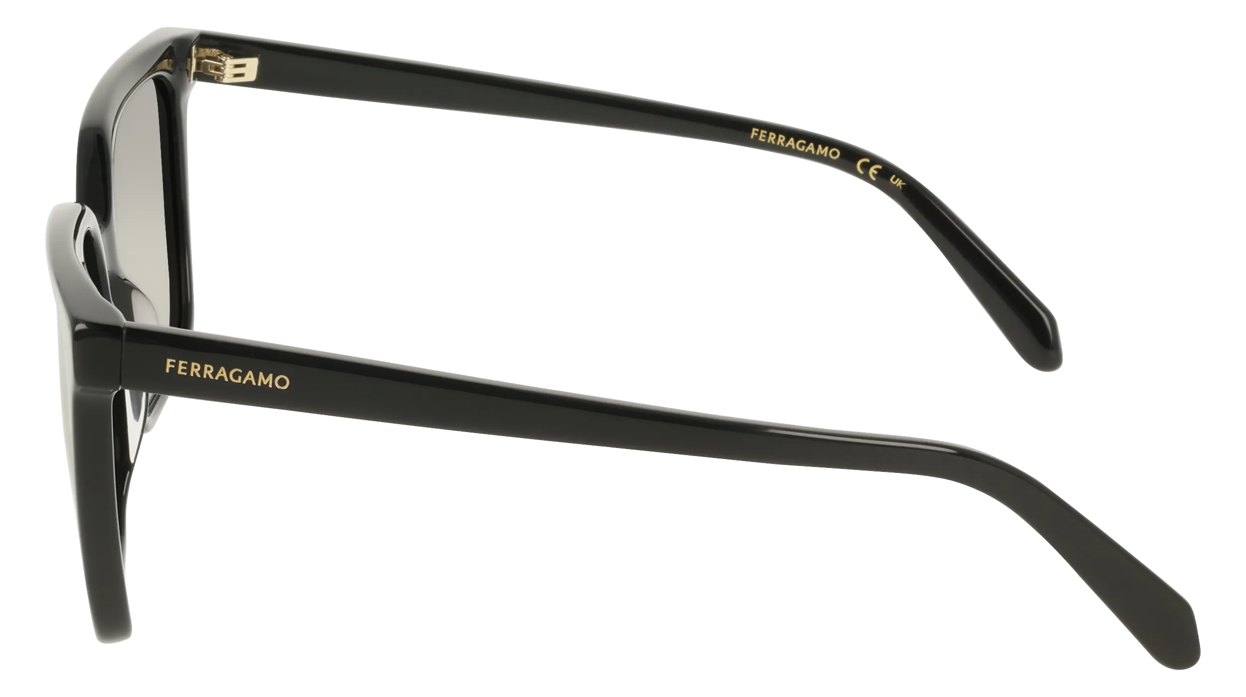 Ferragamo SF2102S 001 Occhiali da sole Acetato Nero Squadrata Normale - immagine 3