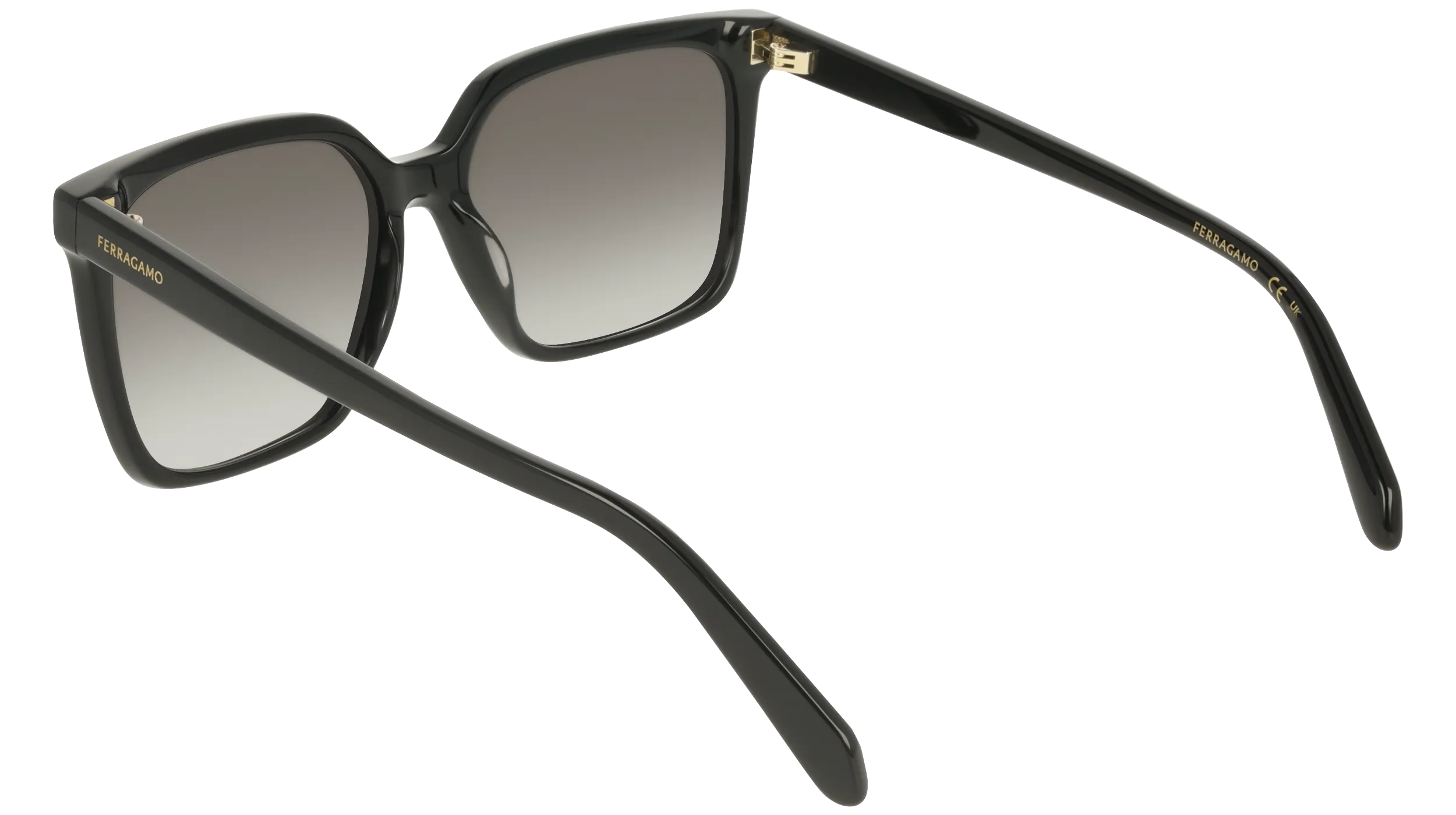 Ferragamo SF2102S 001 Occhiali da sole Acetato Nero Squadrata Normale - immagine 4