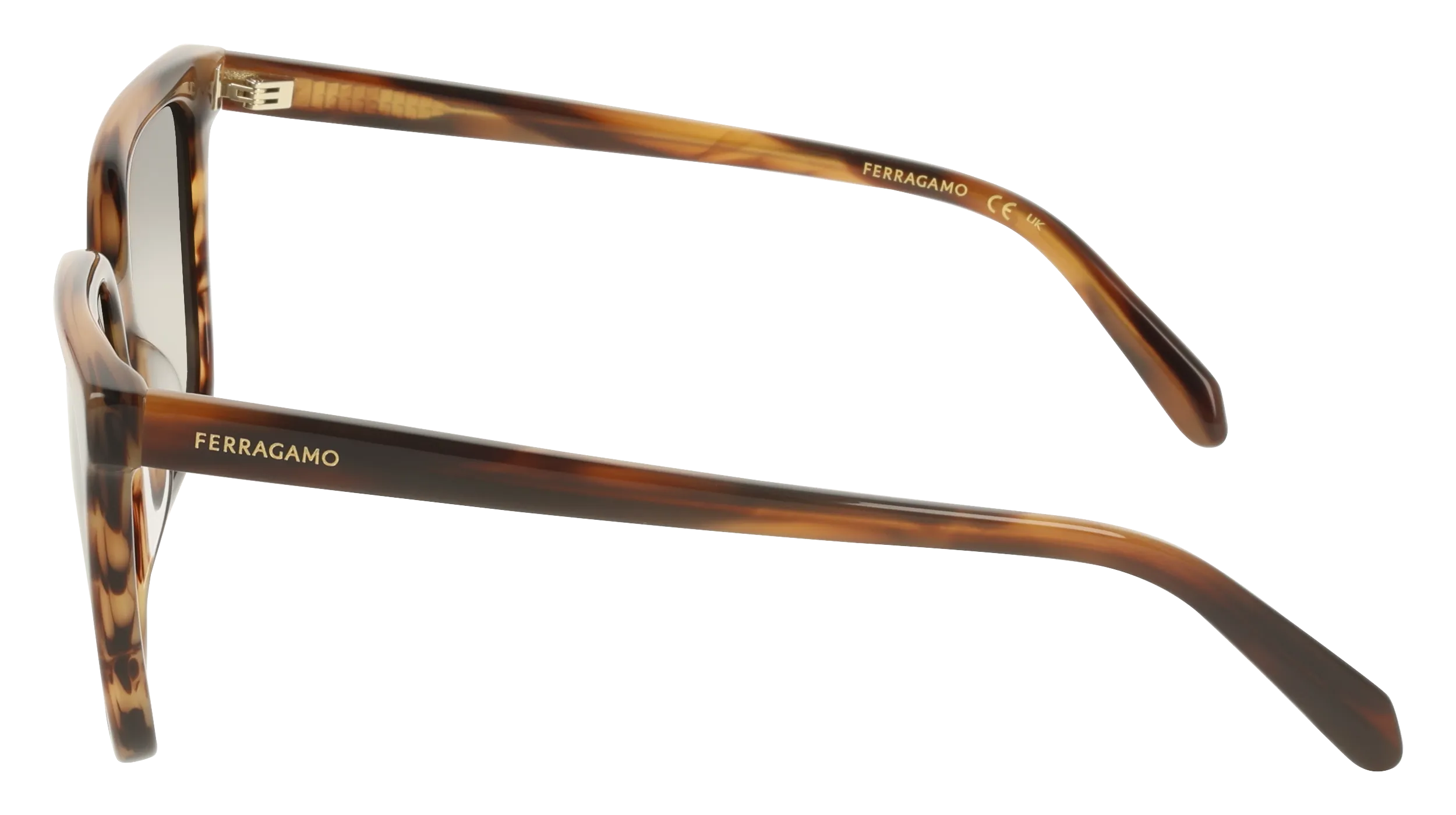 Ferragamo SF2102S 216 Occhiali da sole Acetato Marrone Marrone Squadrata Normale - immagine 3