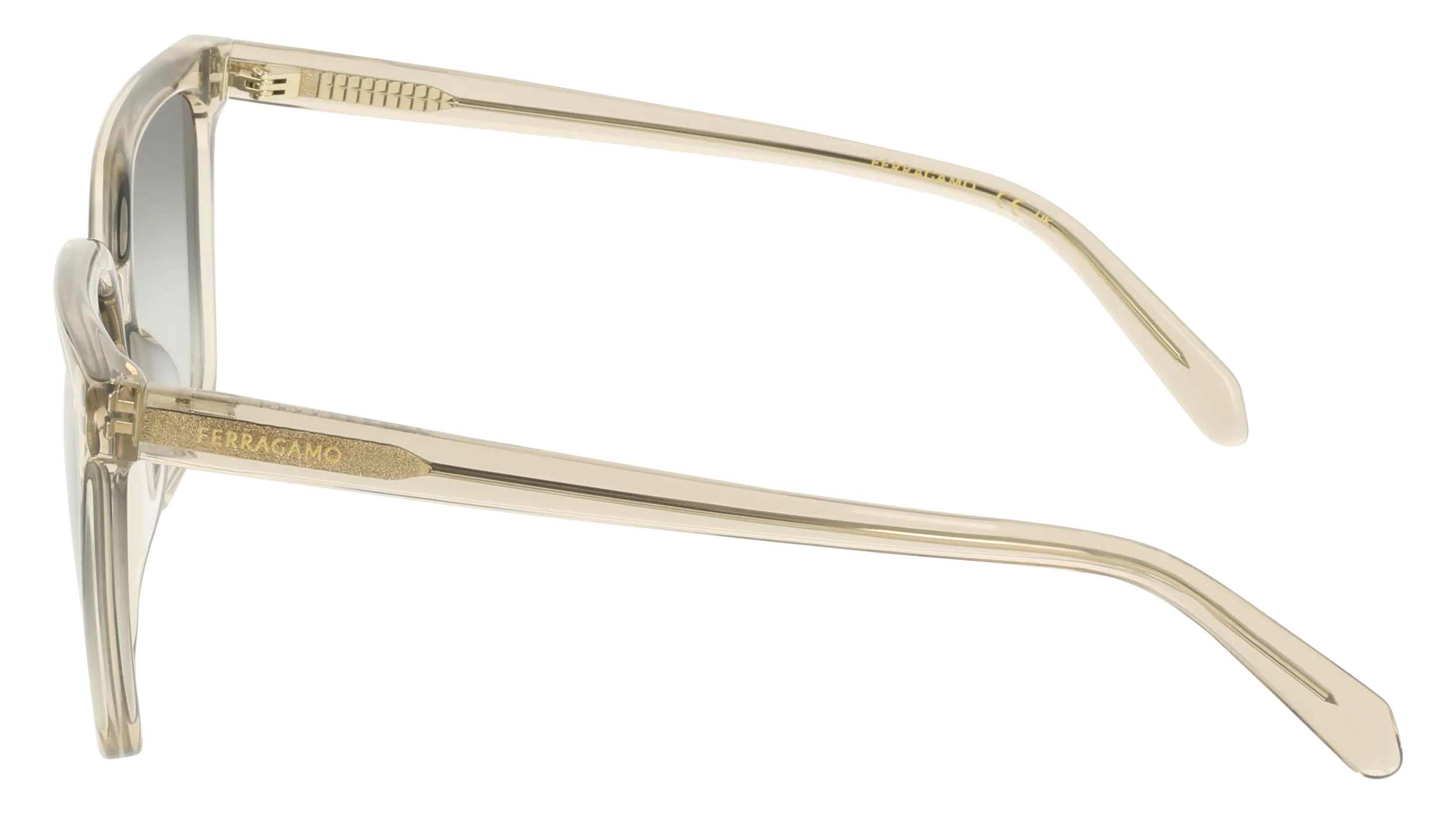 Ferragamo SF2102S 313 Occhiali da sole Acetato Verde Squadrata Normale - immagine 3