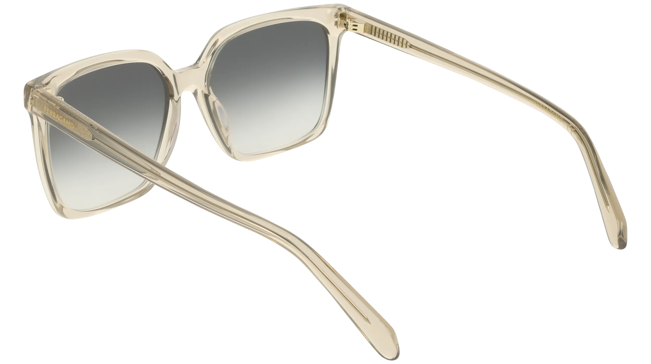 Ferragamo SF2102S 313 Occhiali da sole Acetato Verde Squadrata Normale - immagine 4