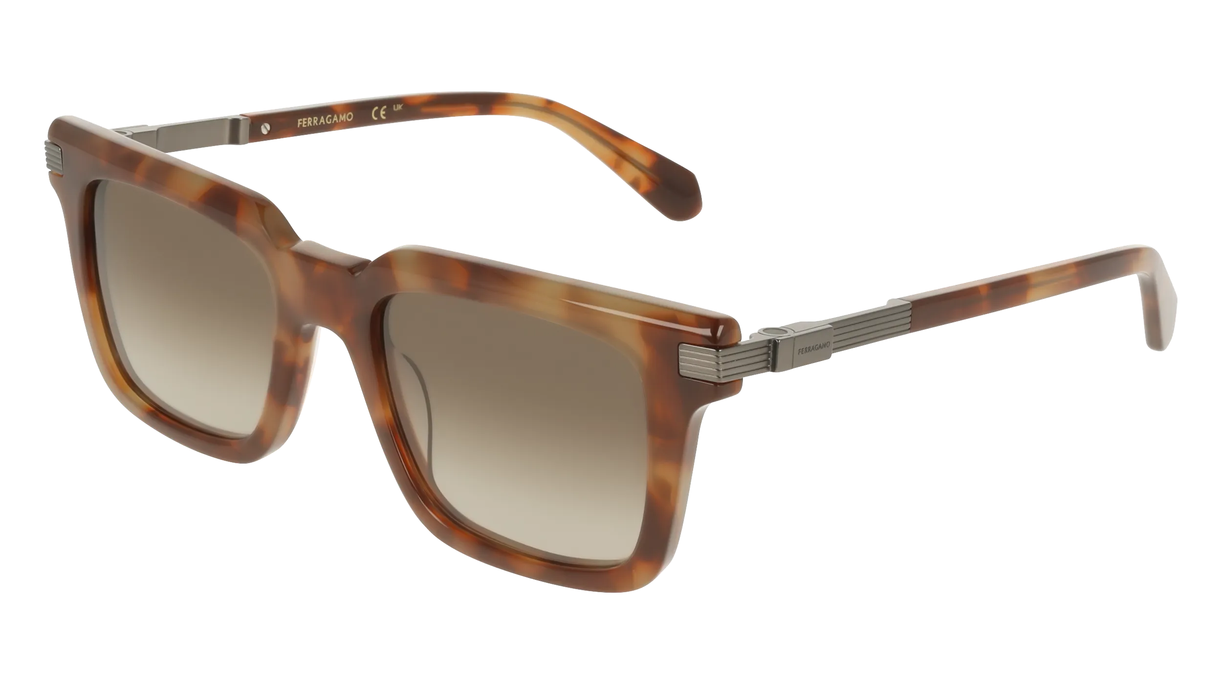 Ferragamo SF2103S 225 Occhiali da sole Acetato Marrone Marrone Squadrata Normale - immagine 1