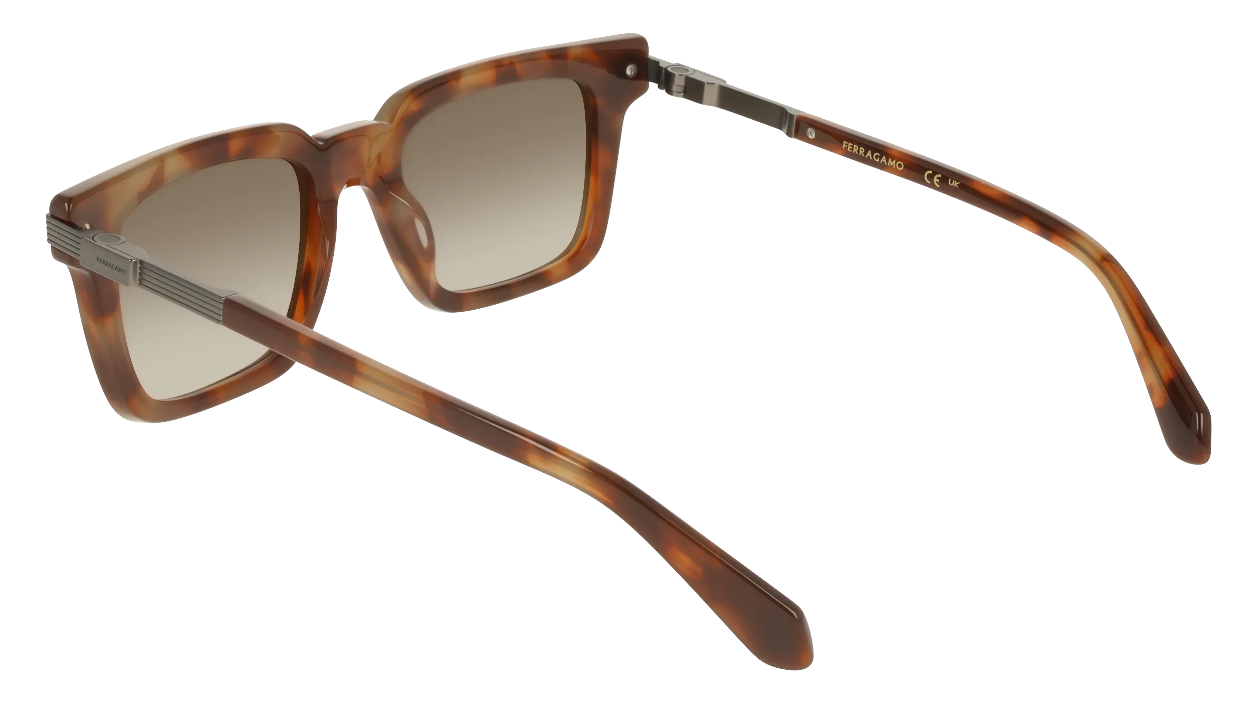 Ferragamo SF2103S 225 Occhiali da sole Acetato Marrone Marrone Squadrata Normale - immagine 4